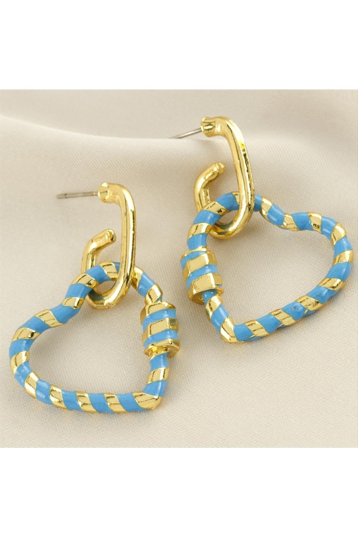 Kalp Mineli Küpe 4 cm