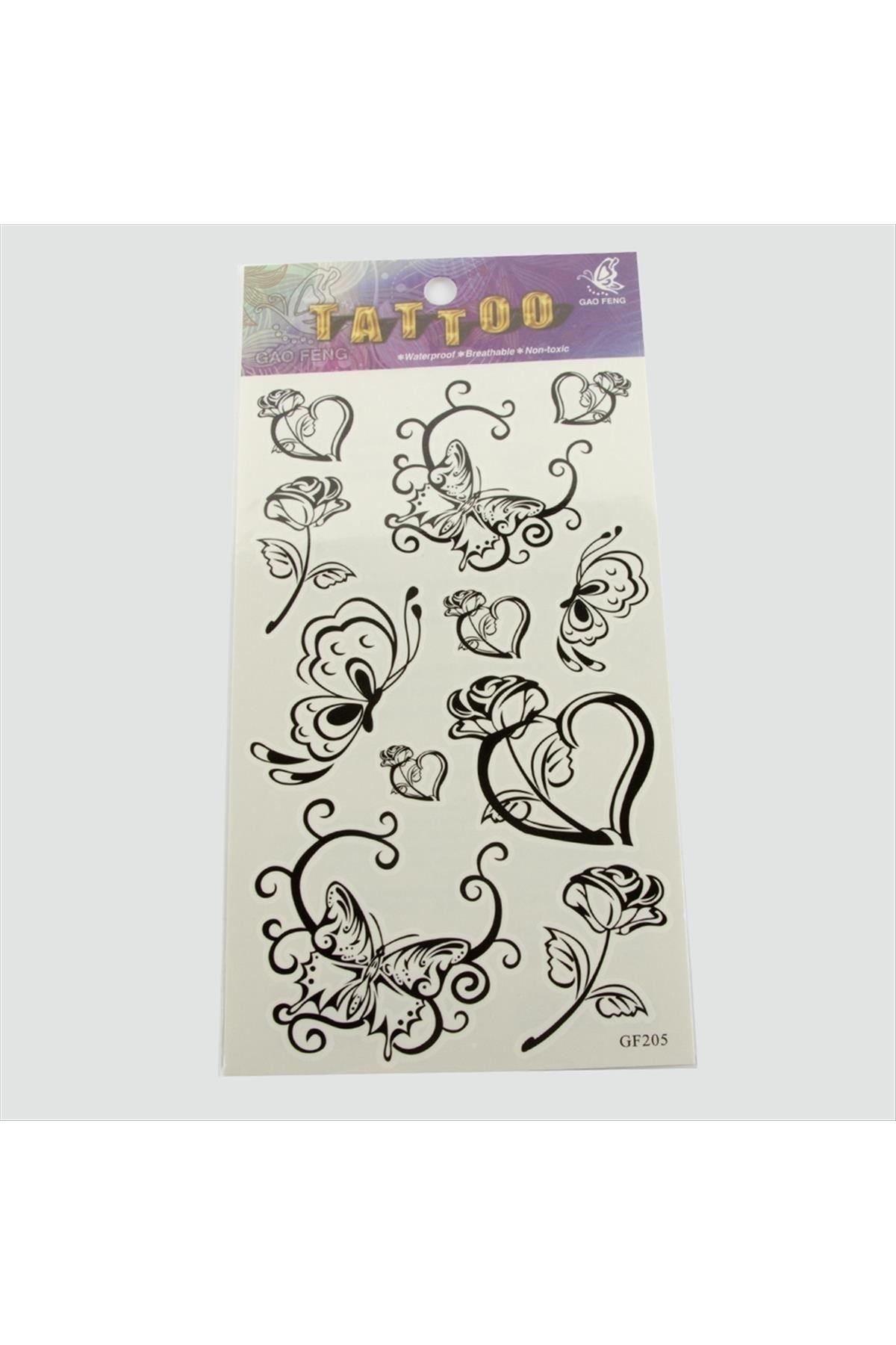 Kalp Tattoo Dövme Sticker