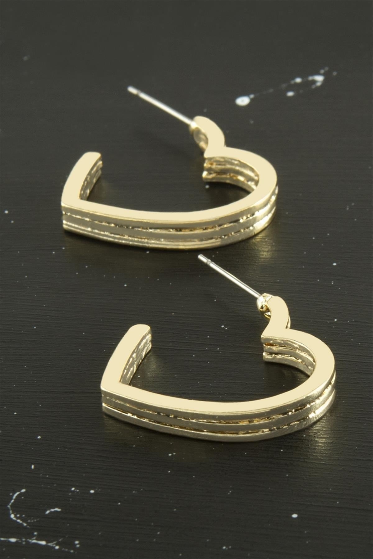 Kalp Trend Metal Küpe