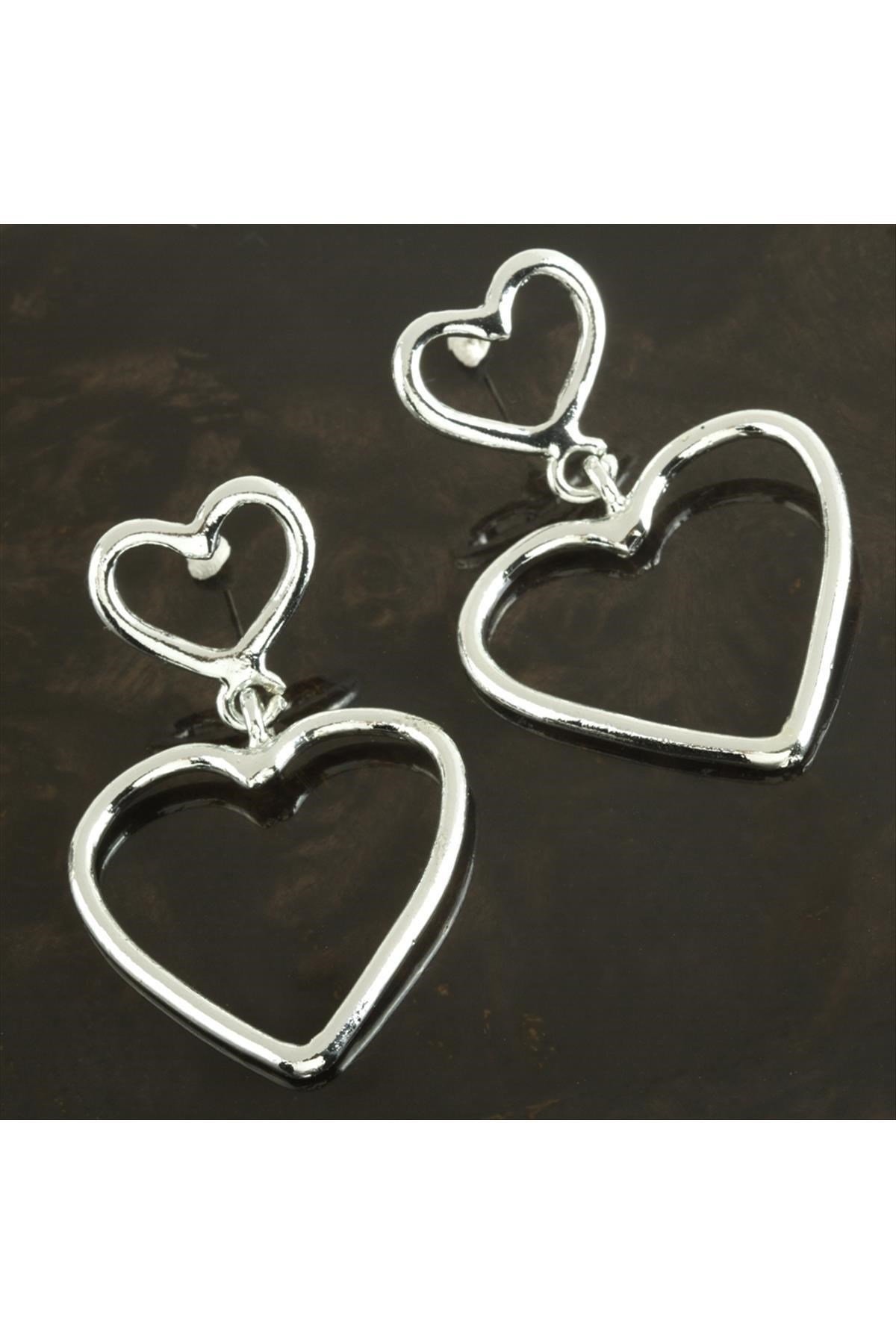Kalp Trend Metal Küpe