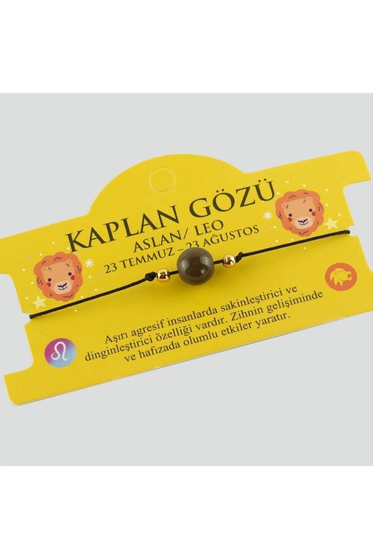 Kaplangözü Doğal Taşlı Aslan Burç Bileklik