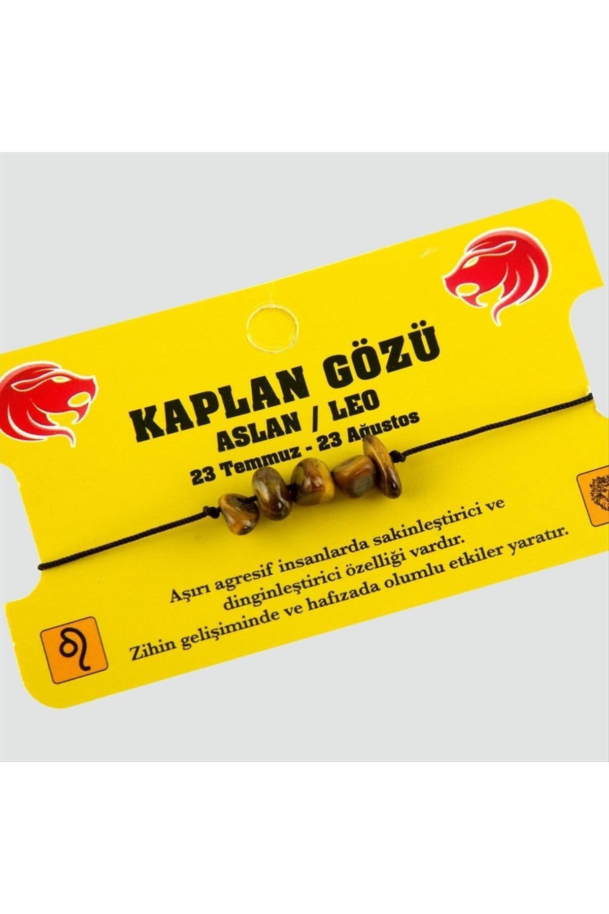 Kaplangözü Doğal Taşlı Aslan Burç Bileklik