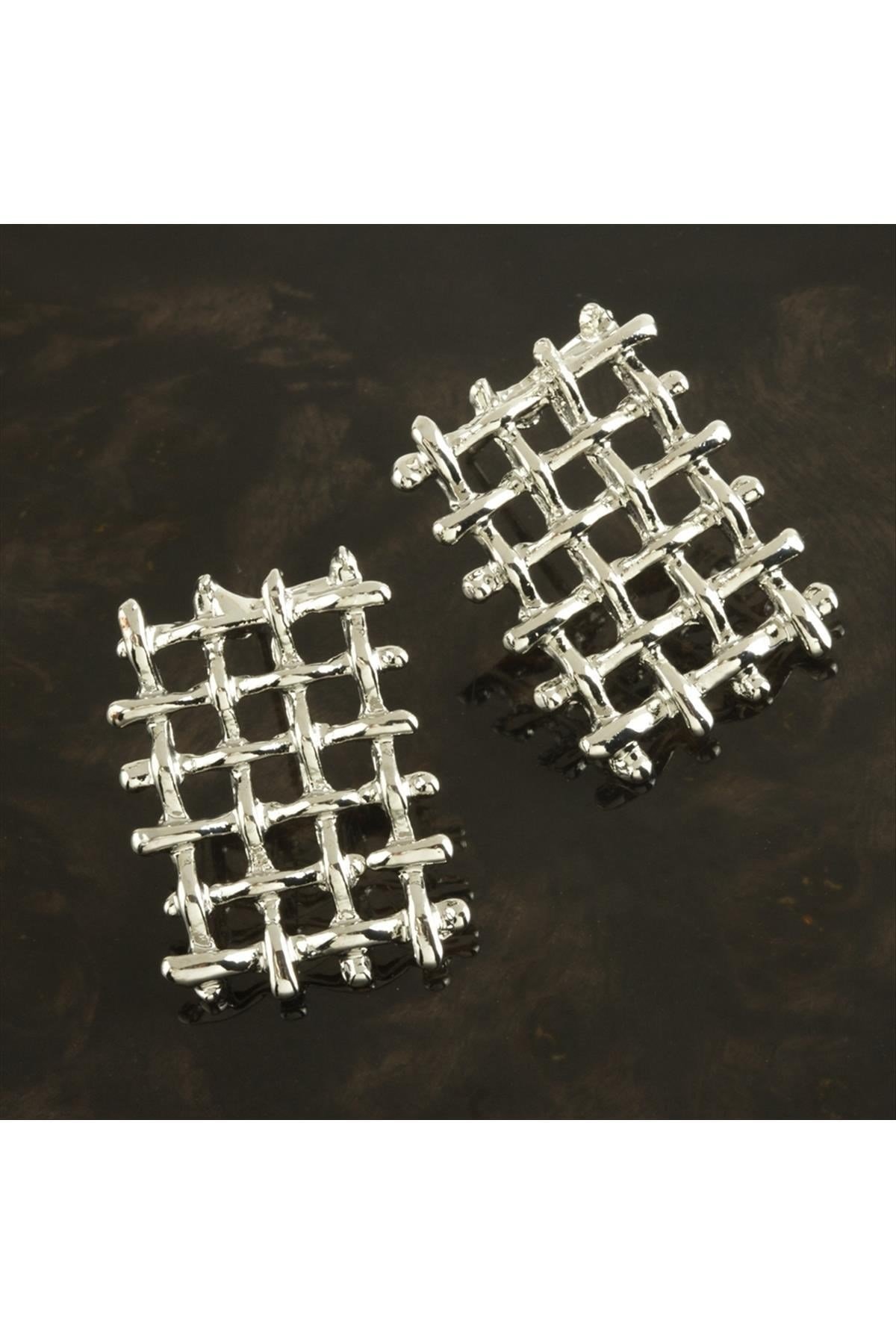 Kare Trend Metal Küpe