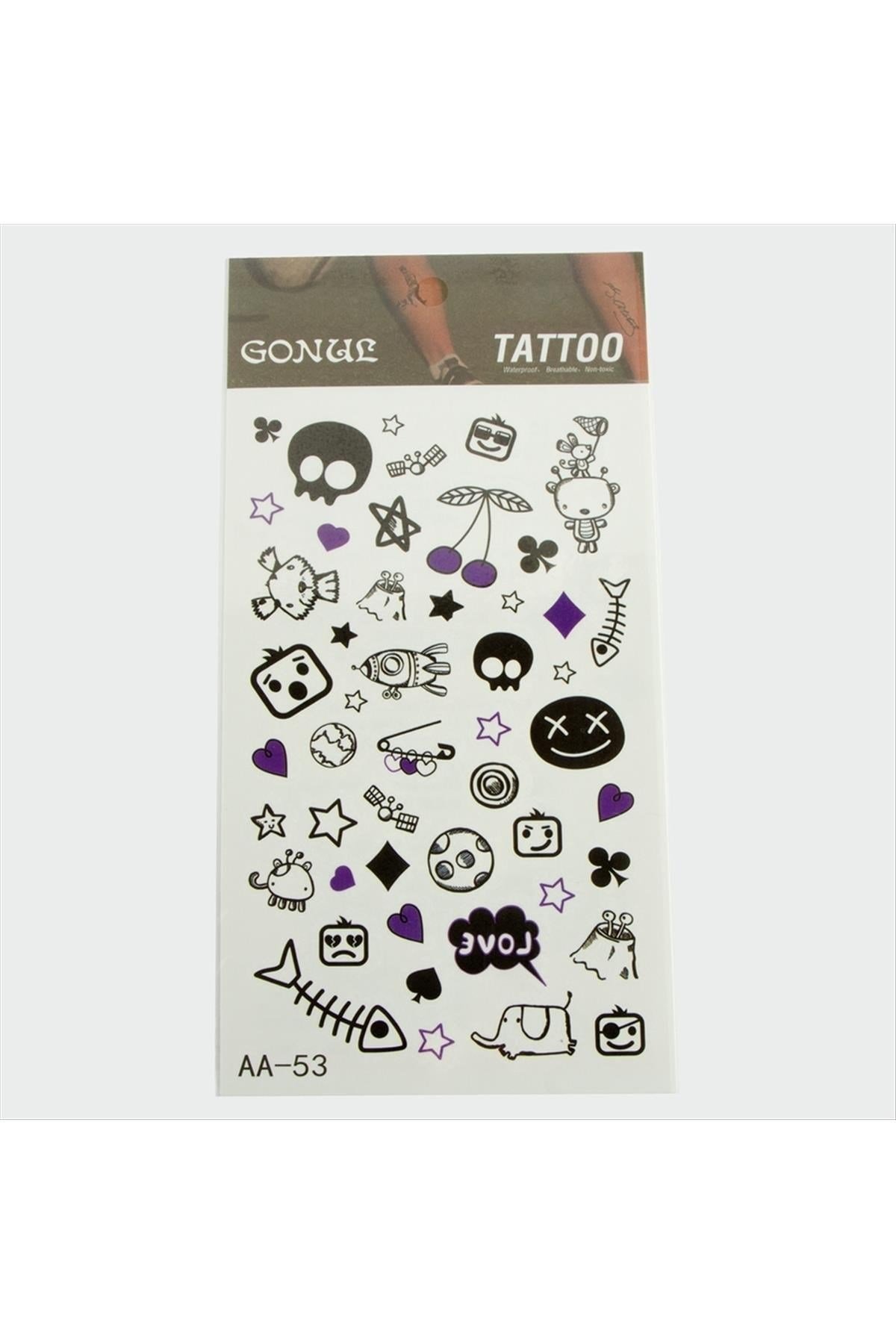 Karışık Figürler Dövme Sticker
