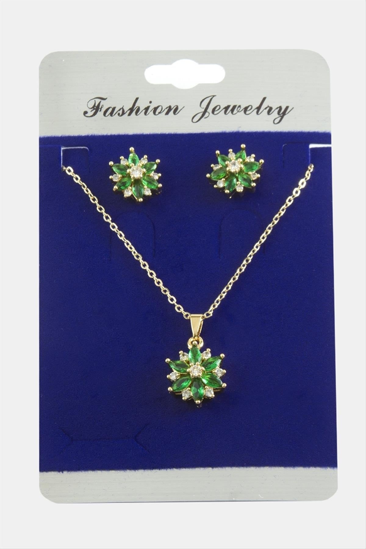 Kartanesi Zirkon Taşlı Set Kolye