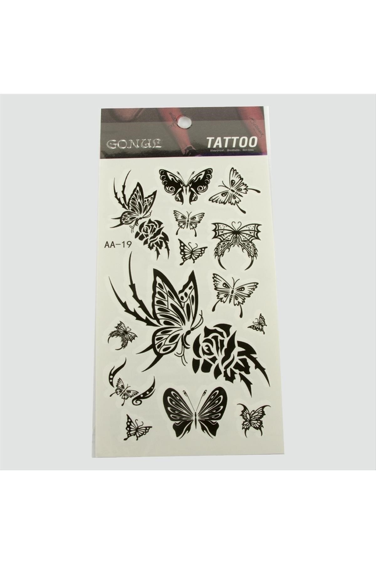 Kelebek Tattoo Dövme Sticker