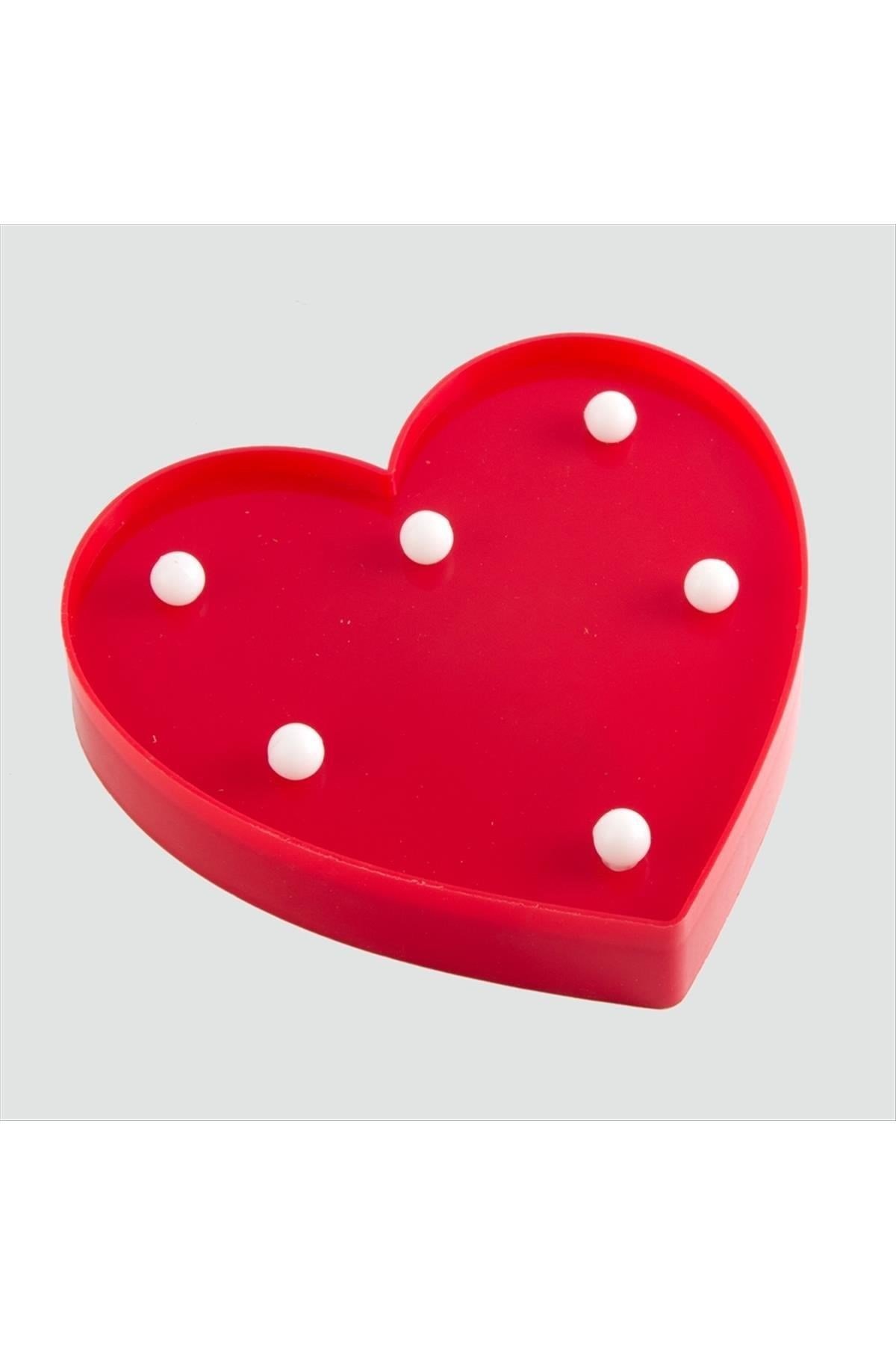 Kırmızı Işıklı Kalp 16 cm