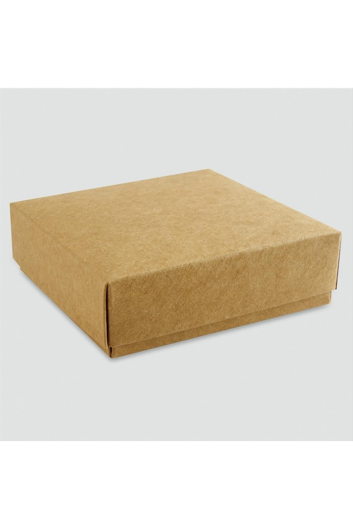 Kraft Kare Set Kolye Kutusu 9*9 cm
