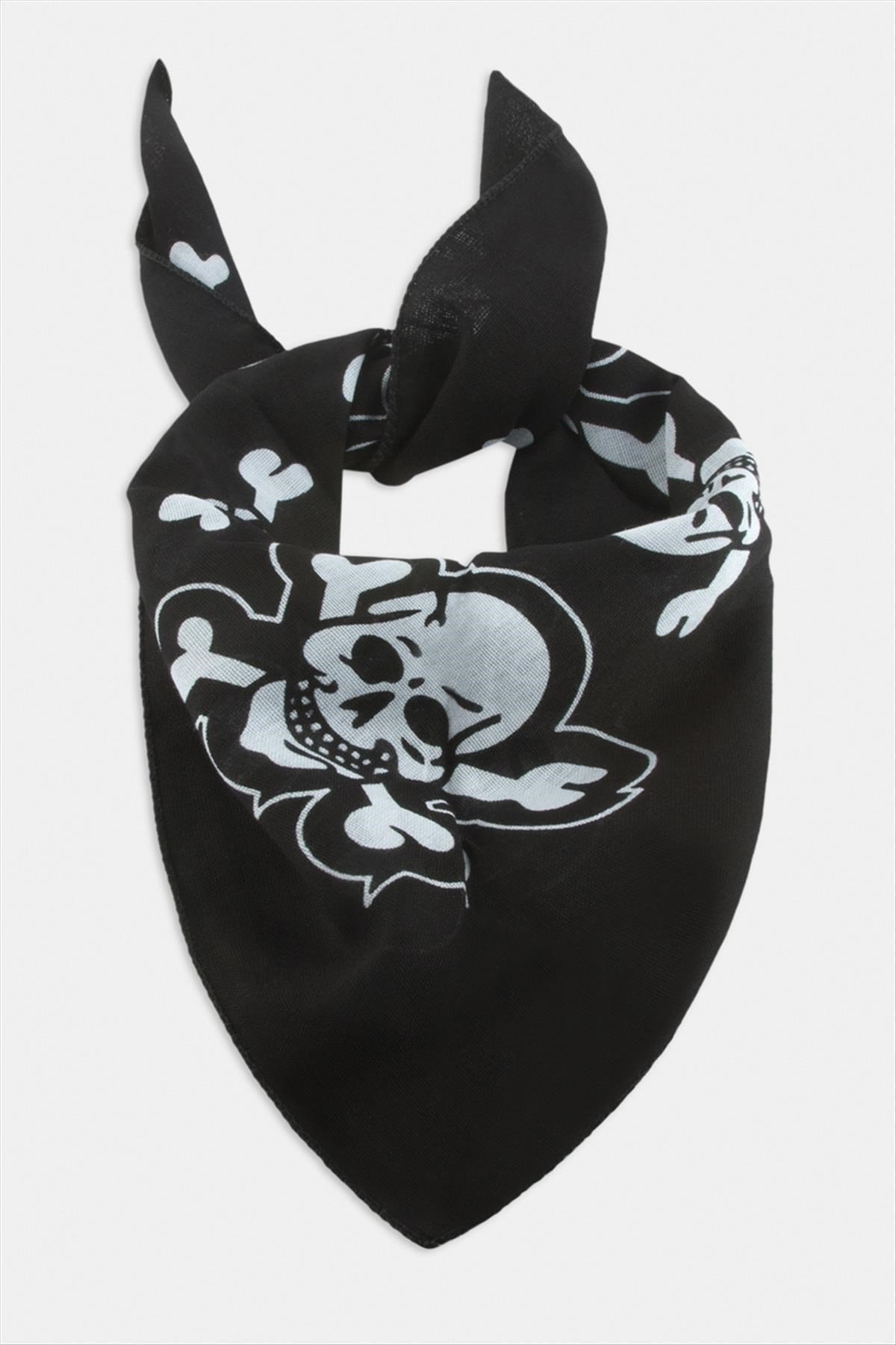 Kuru Kafa Desenli Üçgen Bandana 50*50