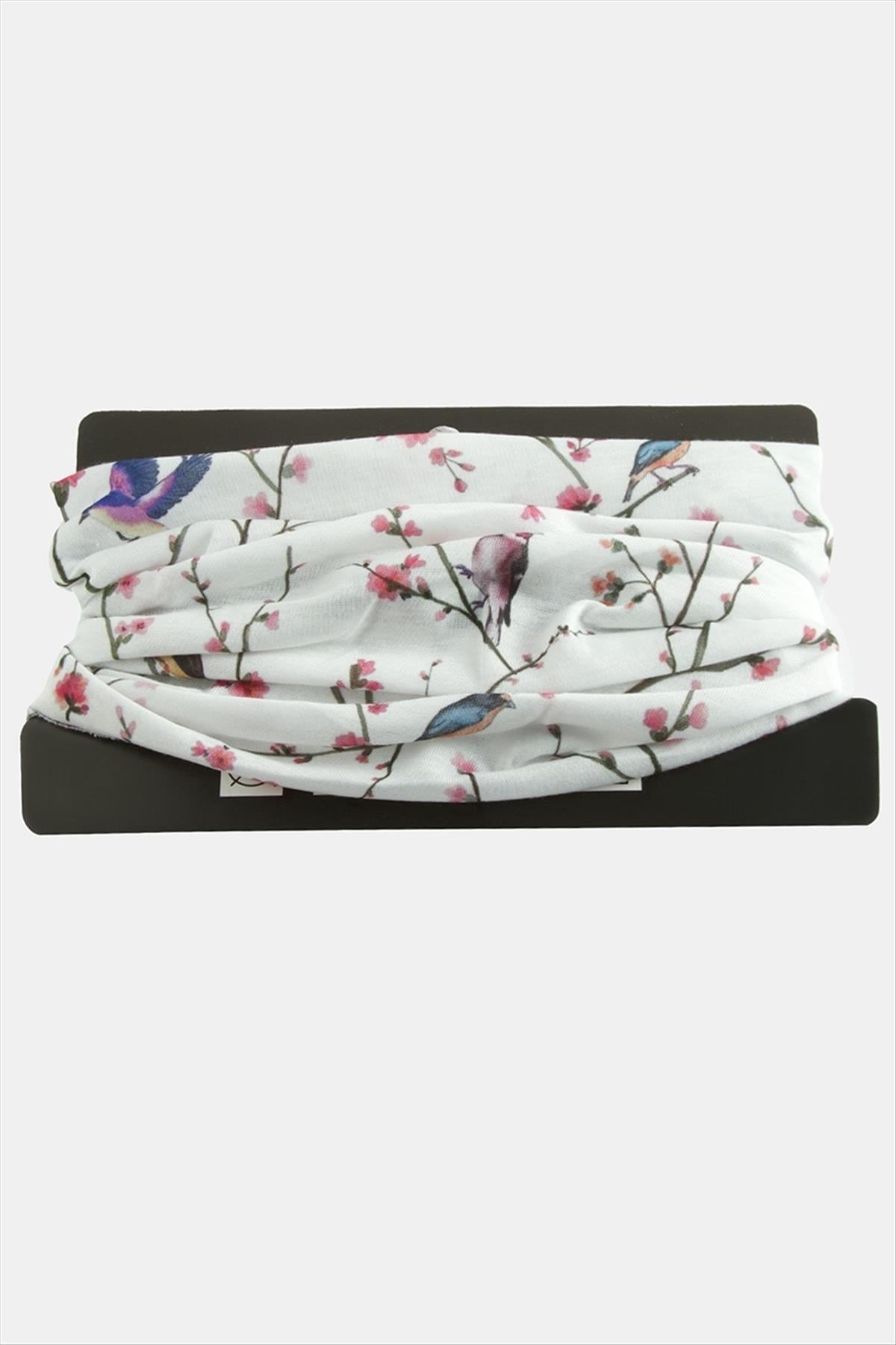 Kuş Desenli Baff Boyunluk