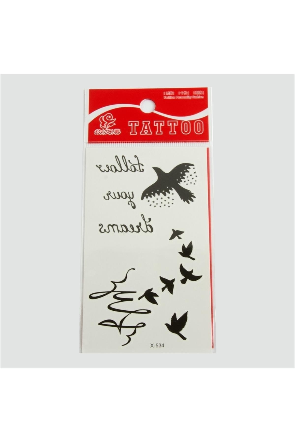 Kuş Tattoo Dövme Sticker Küçük