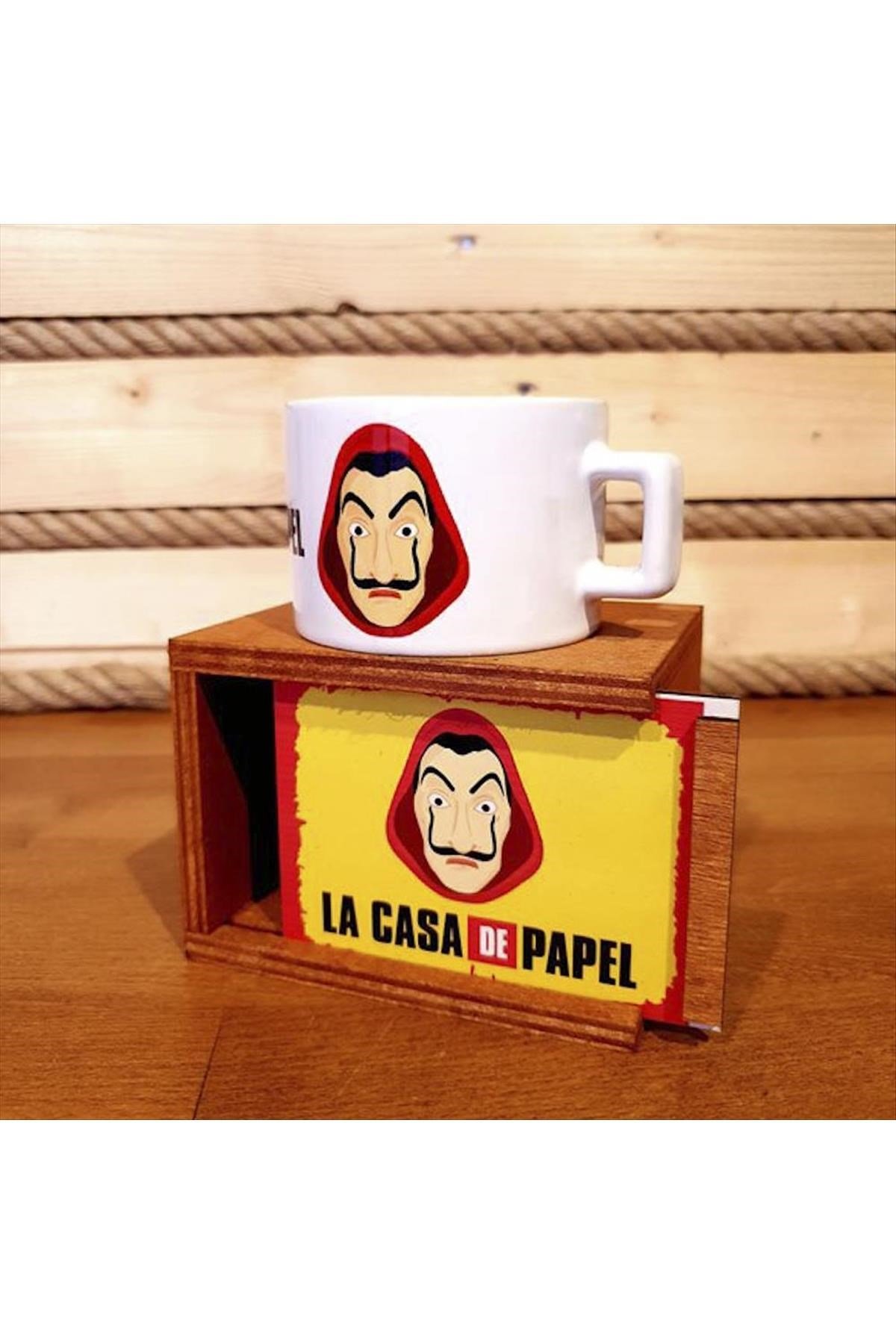 La Casa De Papel Figürlü Ahşap Kutulu Kupa