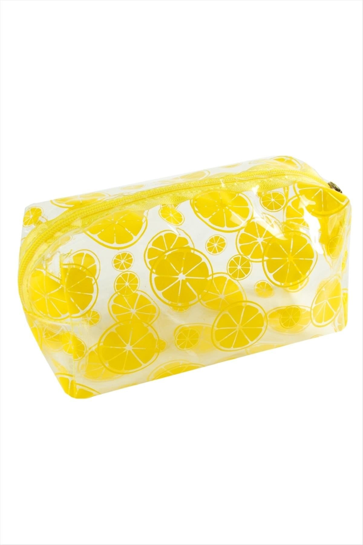 Limon El Tutmalı Makyaj Çantası
