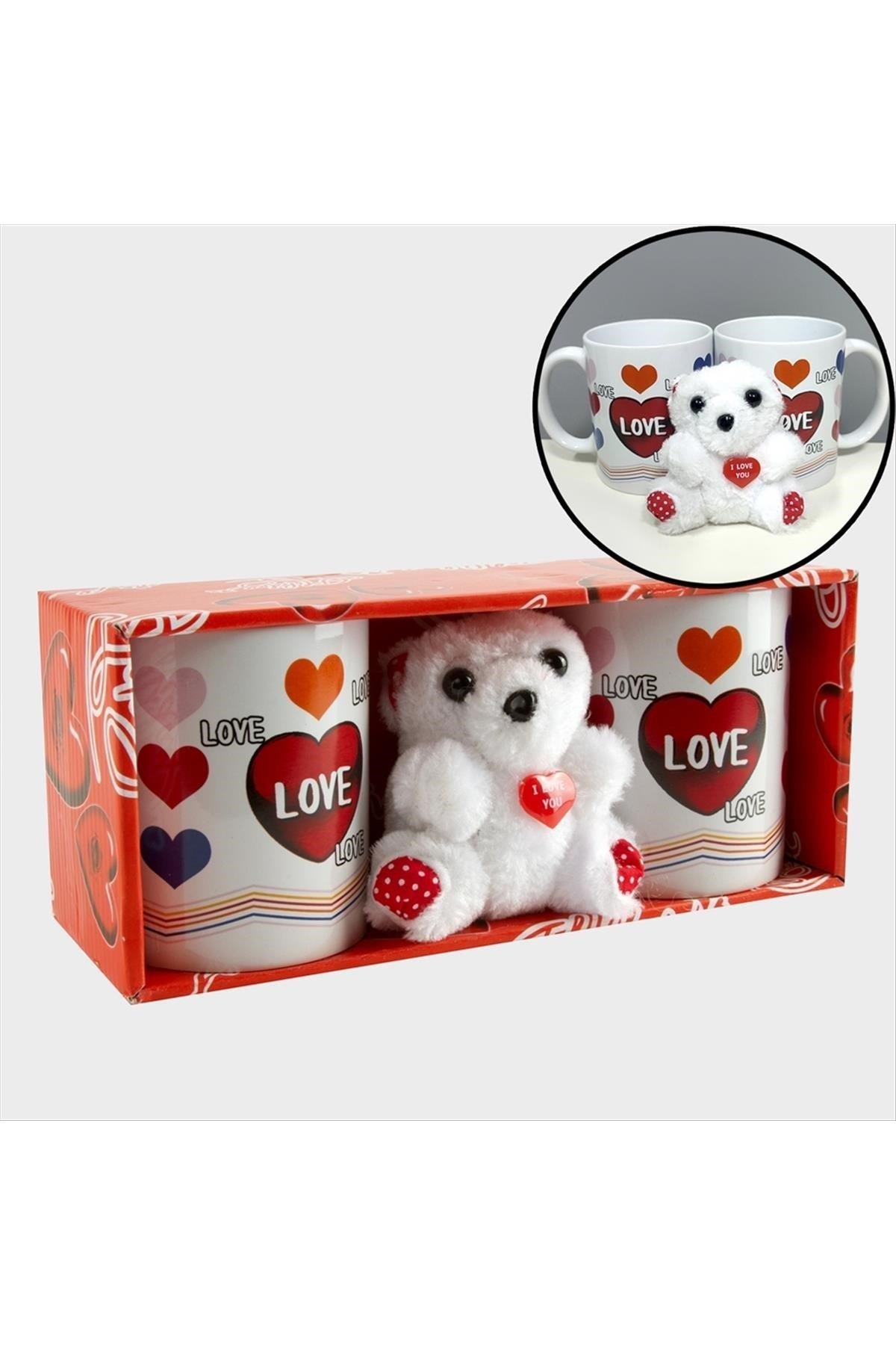 Love Ayıcıklı Kupa Bardak Set