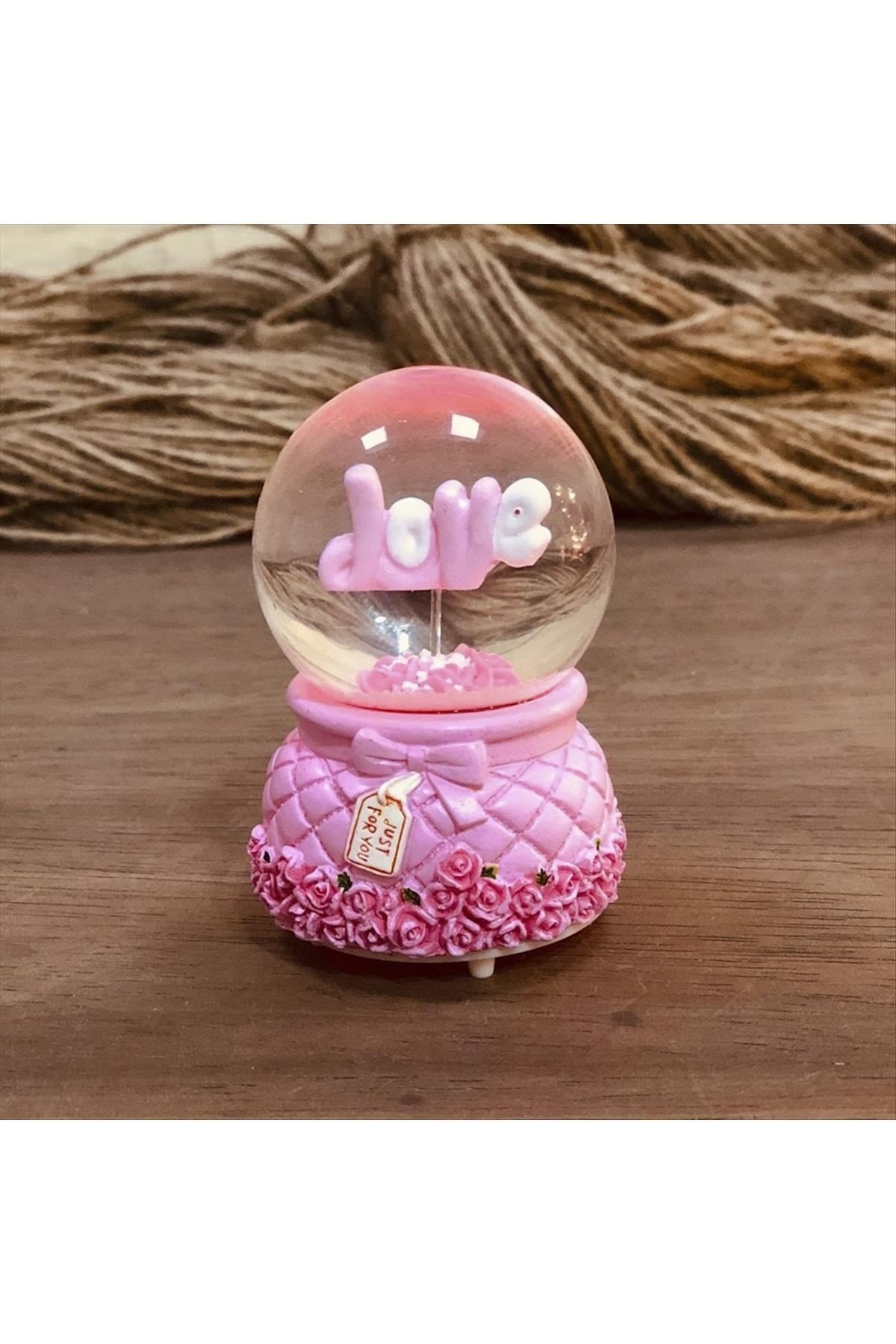 Love Yazılı Işıklı Kar Küresi Minik