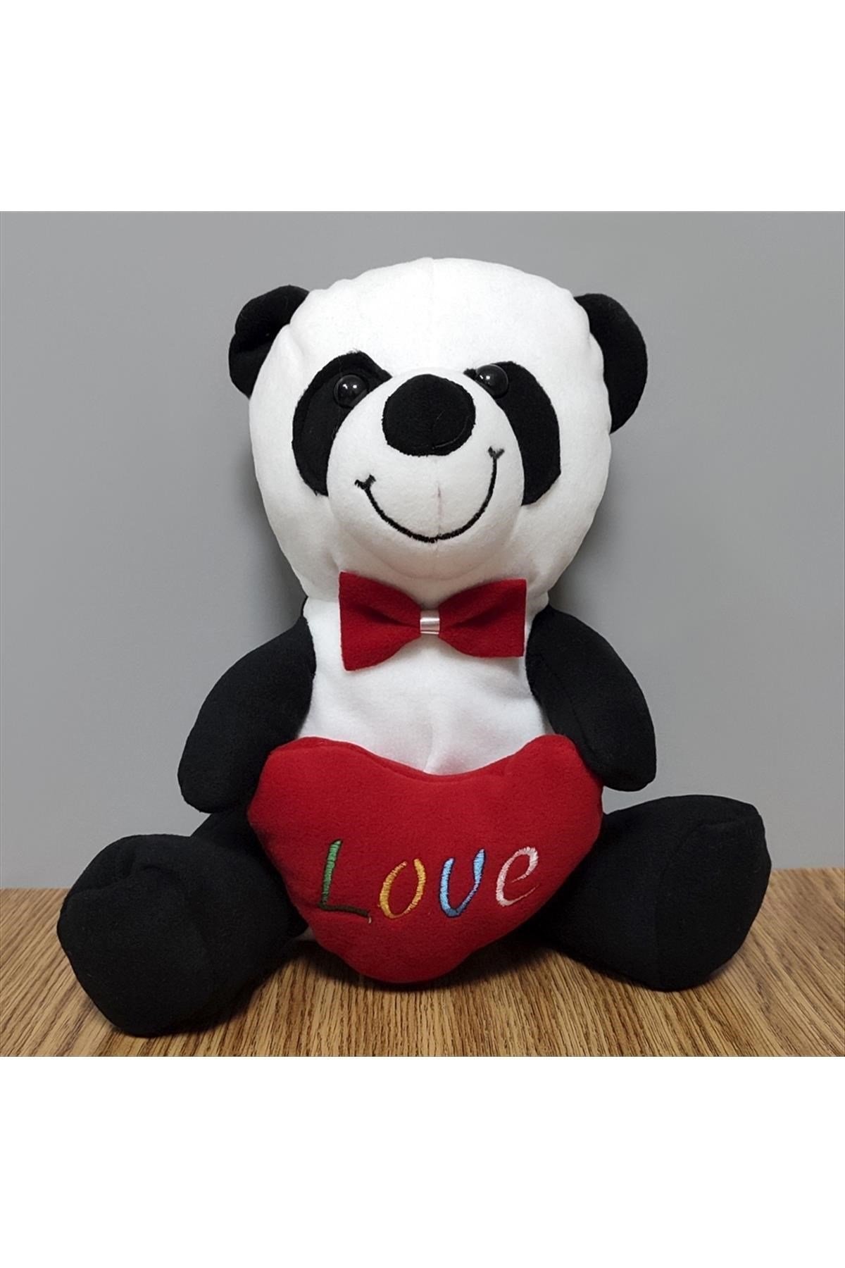 Love Yazılı Oturan Panda 28 cm