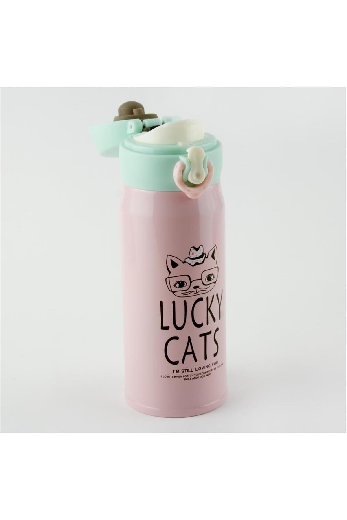 Lucky Cats Şanslı Kedi Paslanmaz Çelik Suluk – Termos