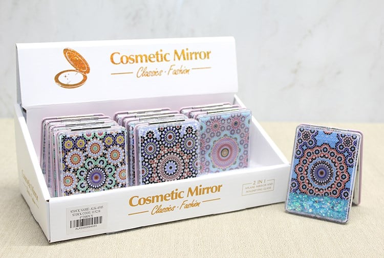 Mandala Desenli Hareketli Sulu El Aynası - Model 1