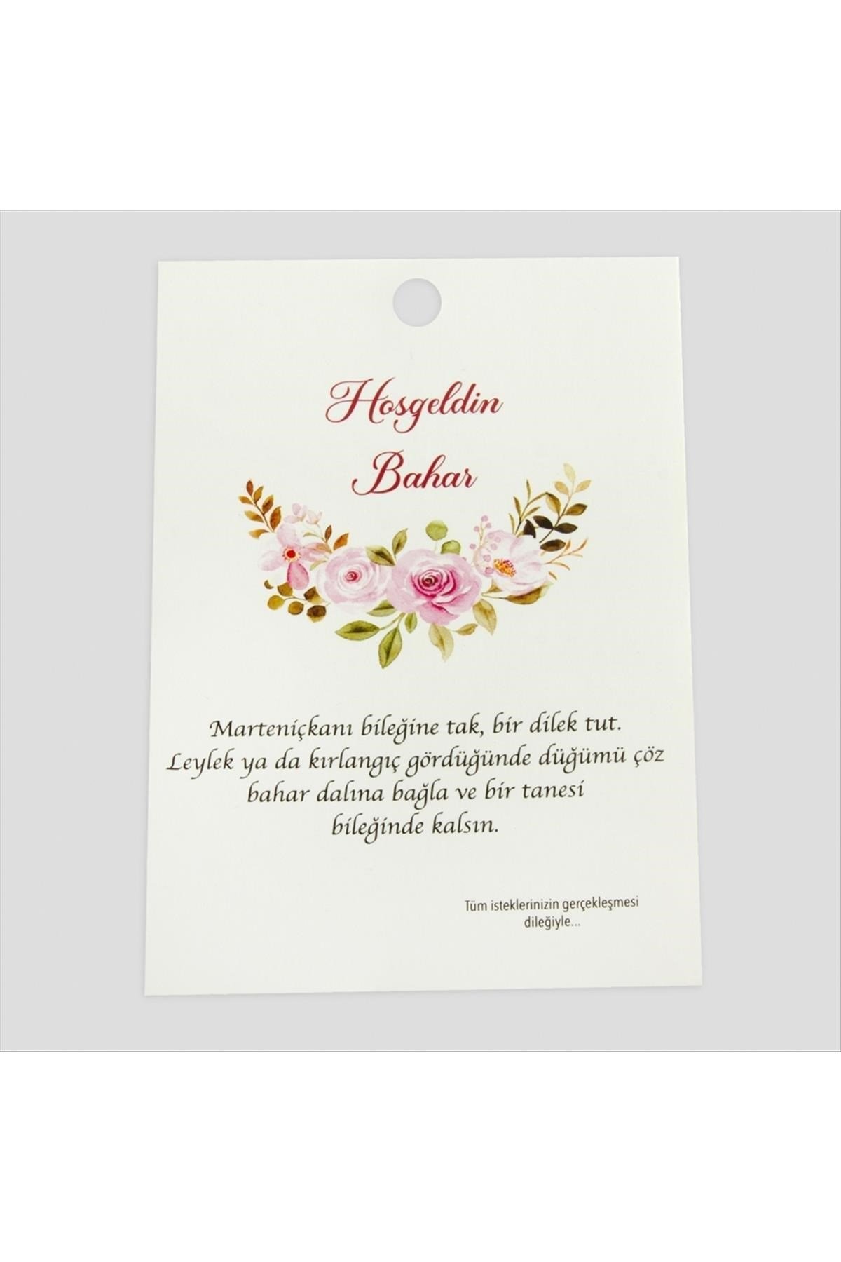 Marteniçka Bileklik Kartı