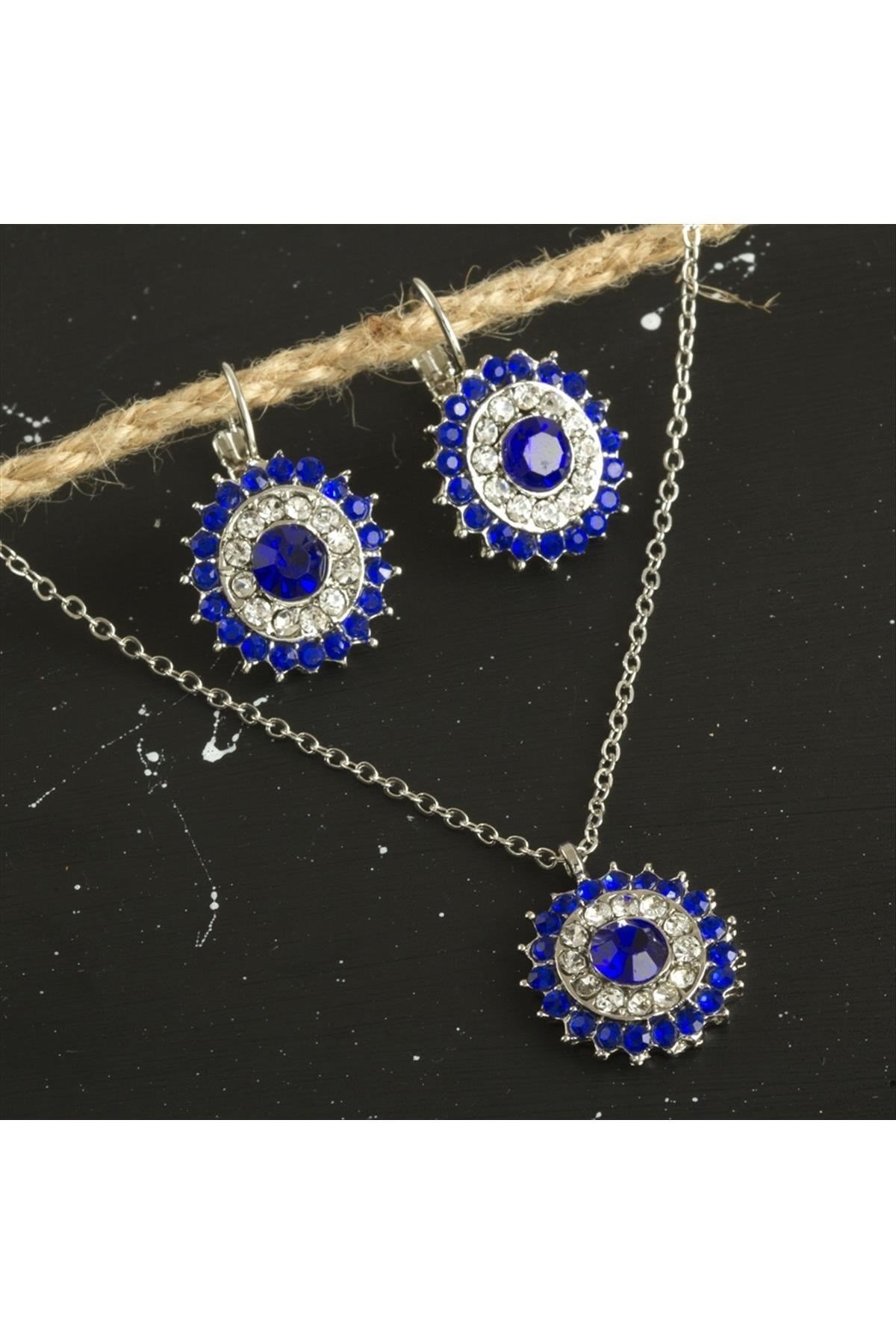 Nazar Taşlı Set Kolye