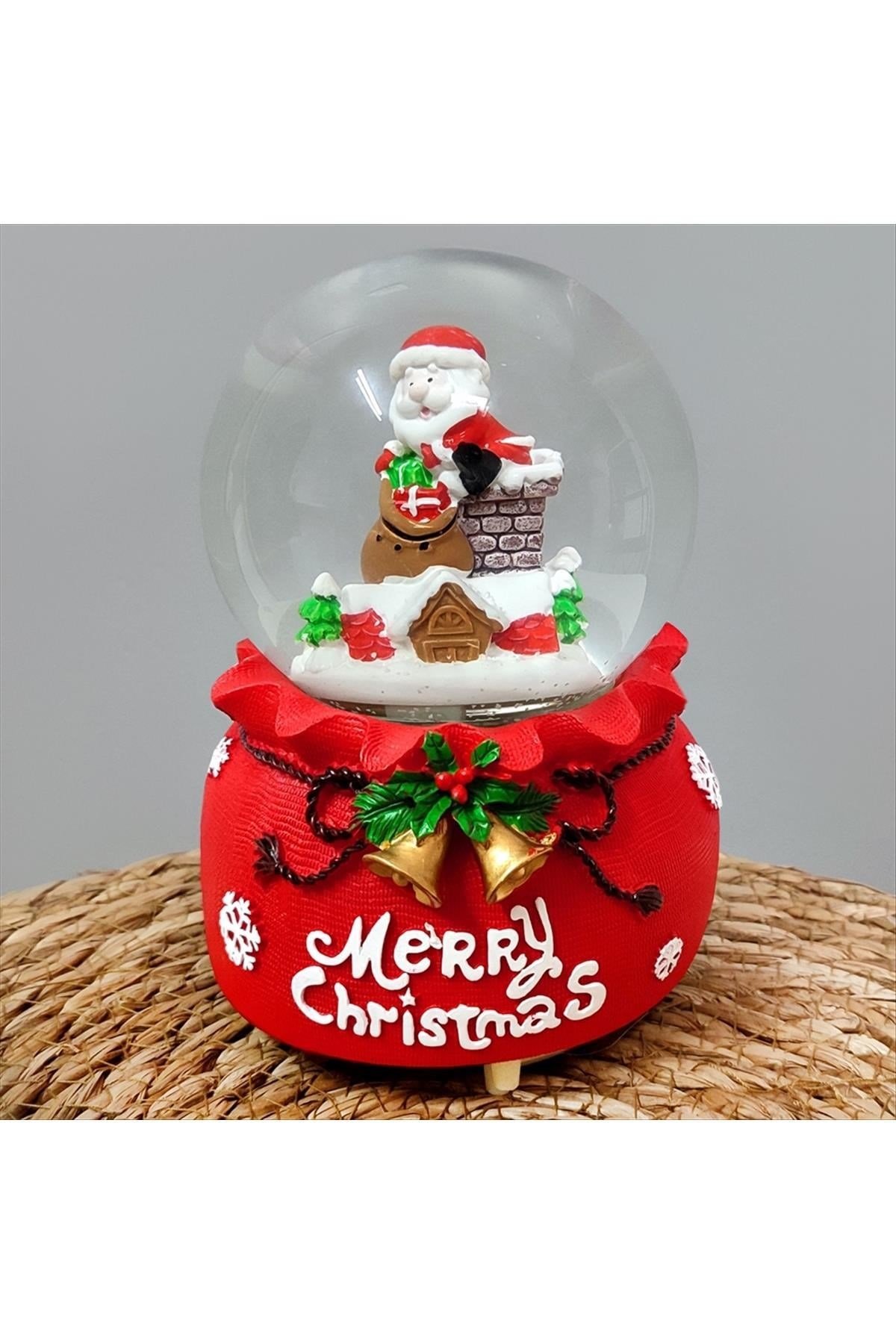 Noel Baba Pilli Müzikli Işıklı Kar Küresi (Büyük Boy)