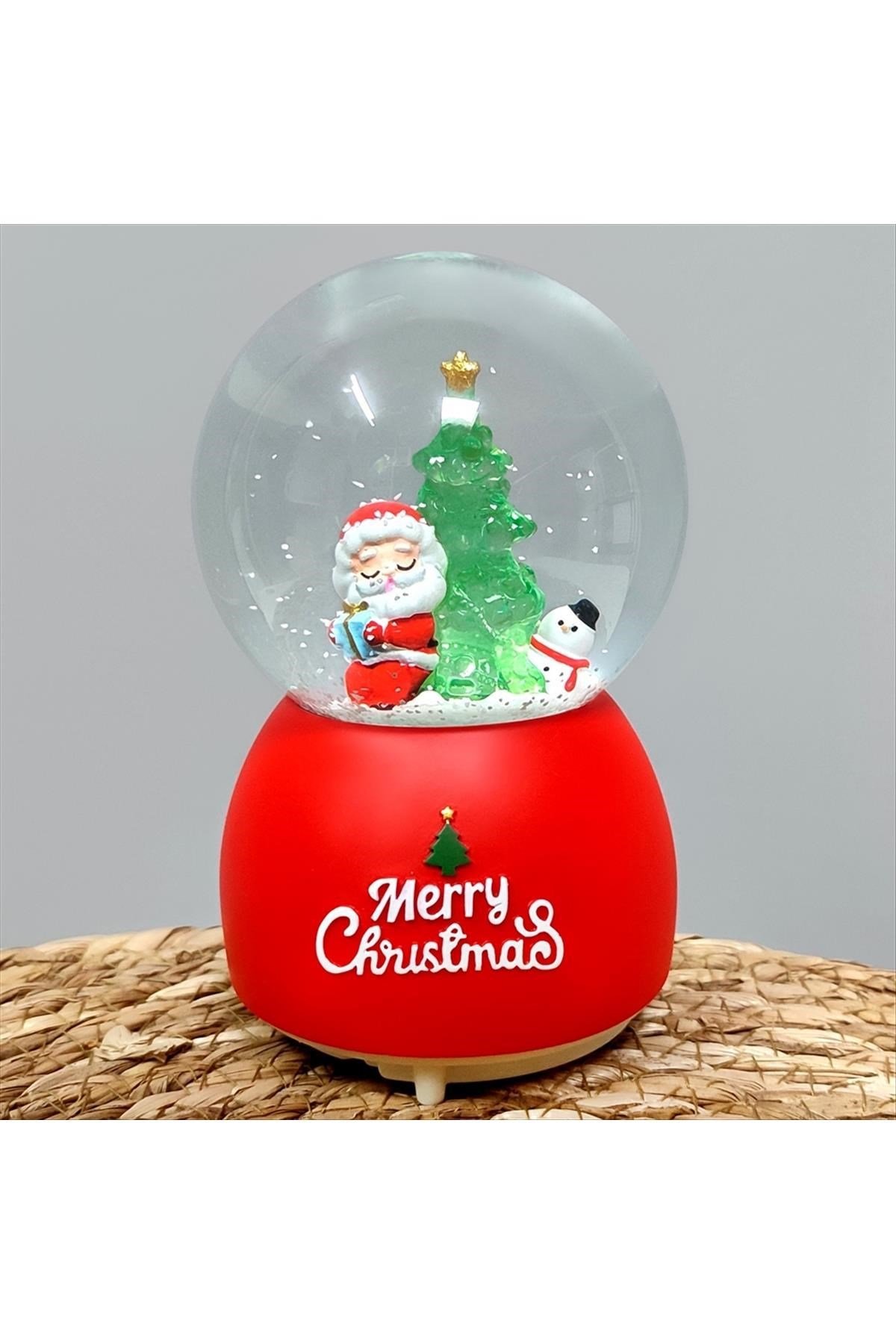 Noel Baba Pilli Müzikli Işıklı Kar Küresi (Orta Boy)
