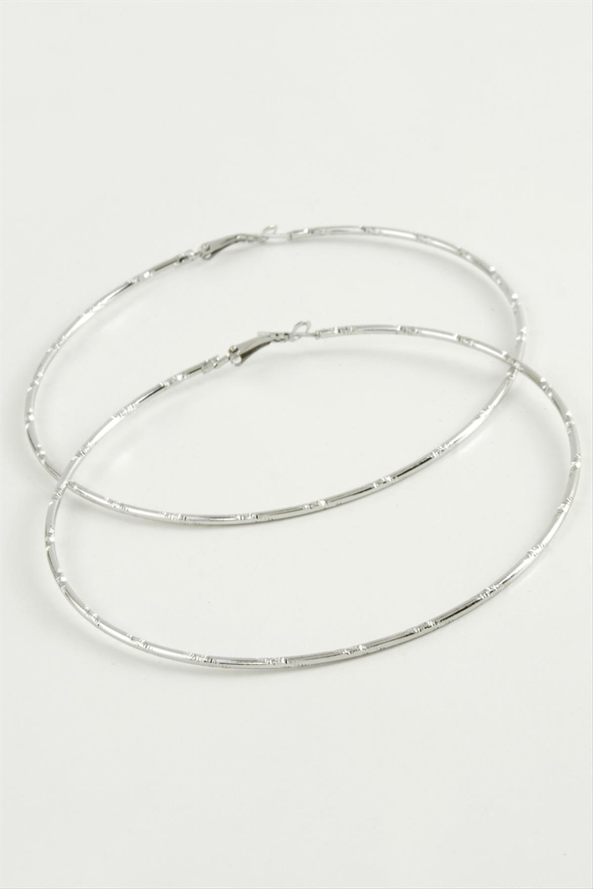 Noktalı Metal Halka Küpe 8-9-10 cm
