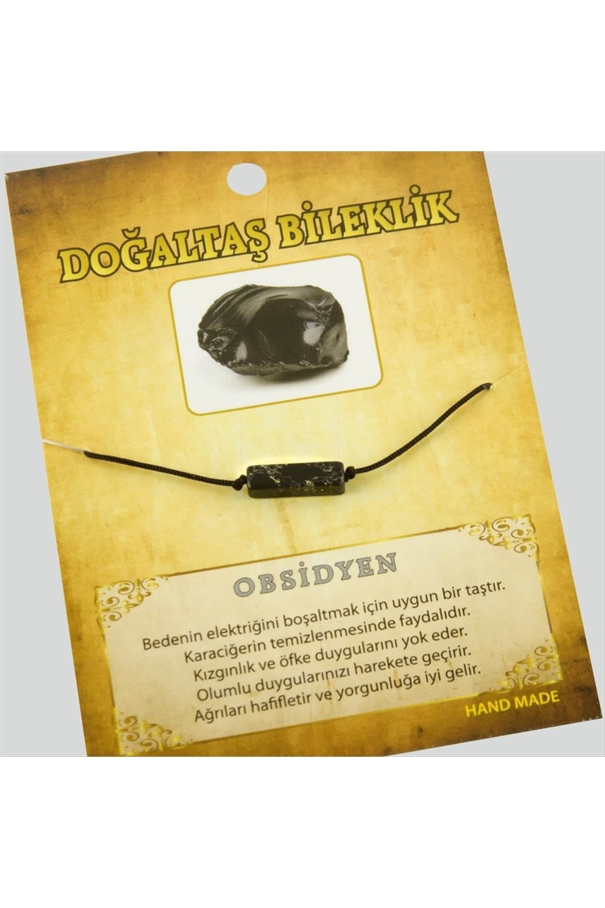 Obsidyen Doğaltaş Bileklik
