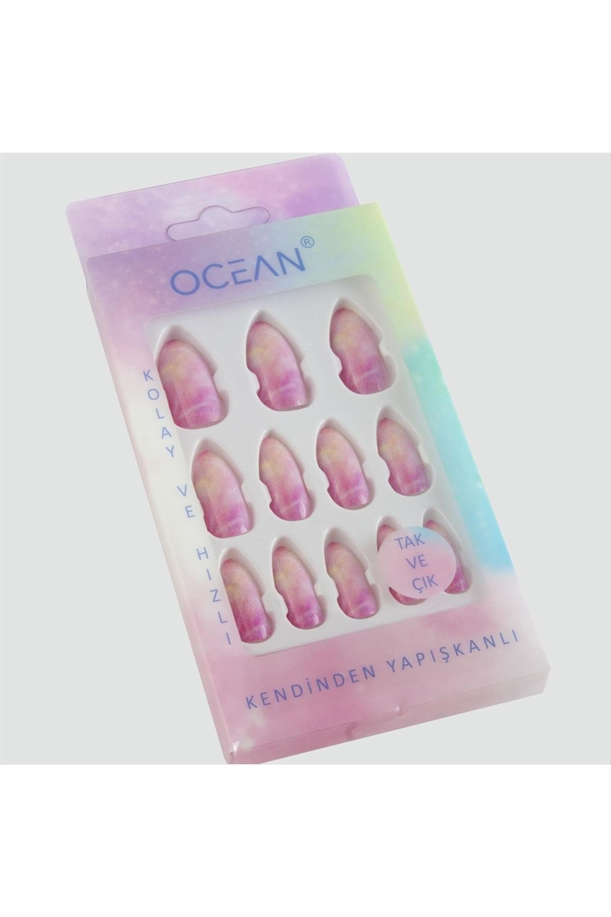 Ocean Desenli Takma Tırnak