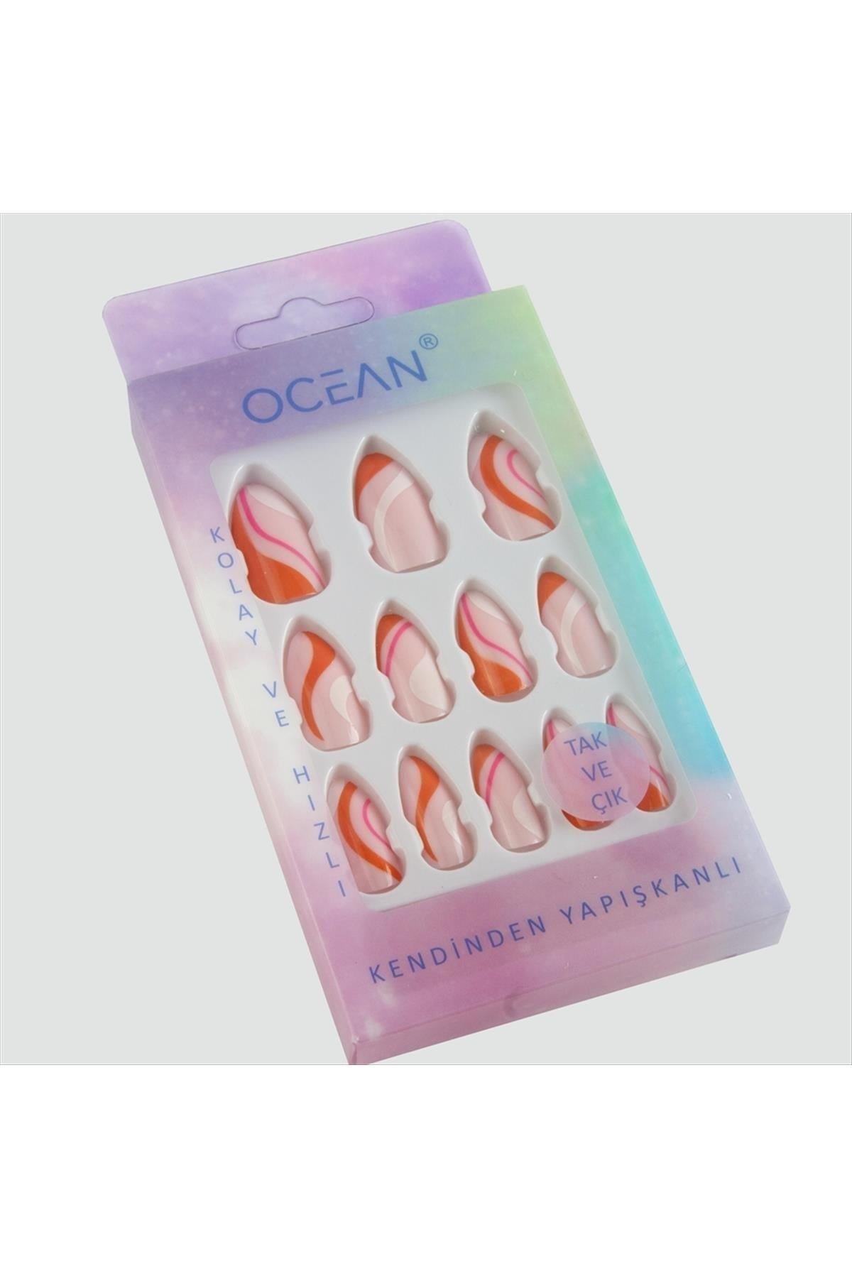 Ocean Desenli Takma Tırnak