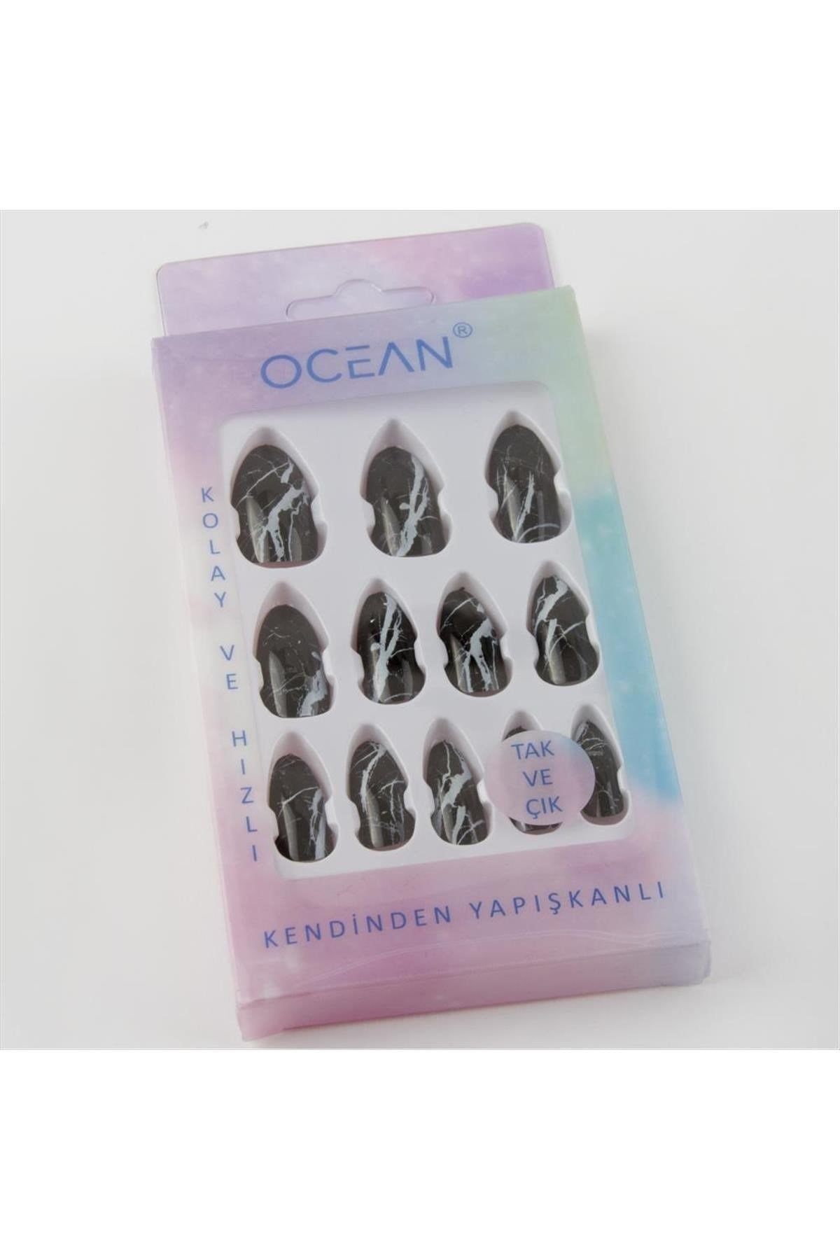 Ocean Desenli Takma Tırnak