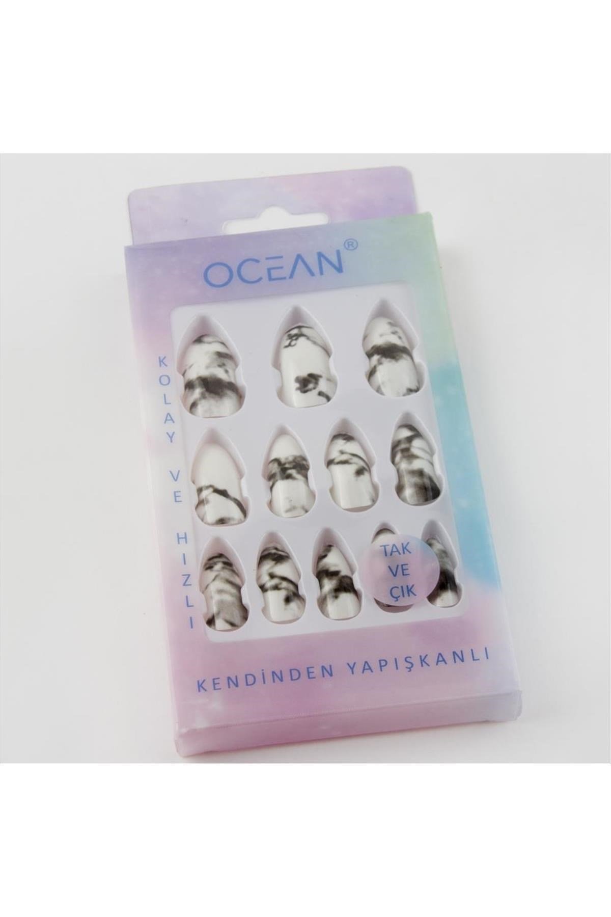 Ocean Desenli Takma Tırnak