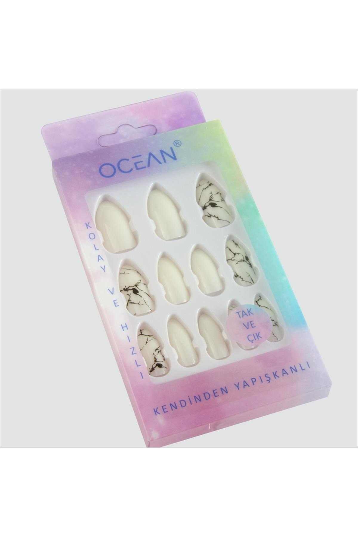 Ocean Desenli Takma Tırnak