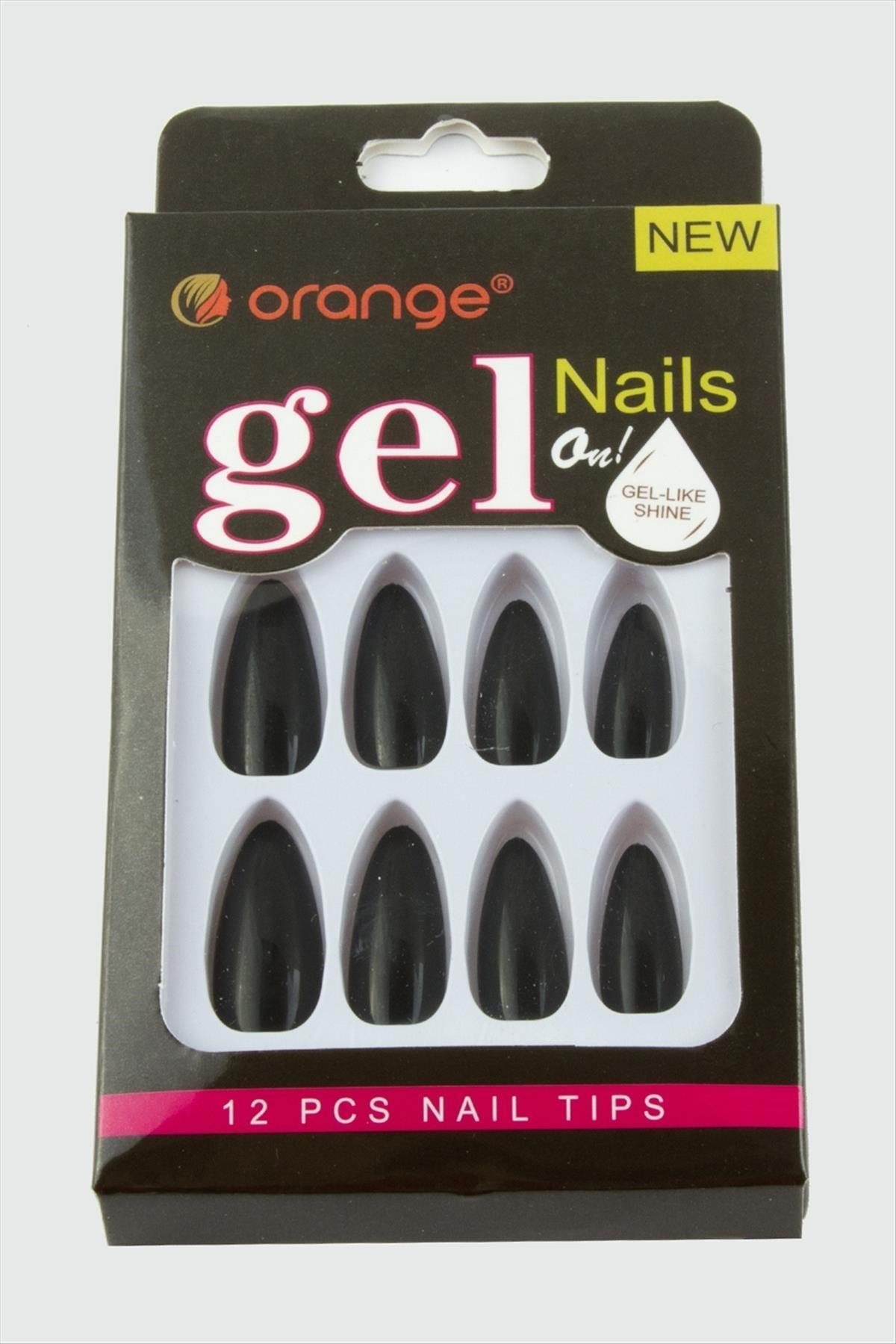 Orange Yapıştırıcılı Jel Takma Tırnak