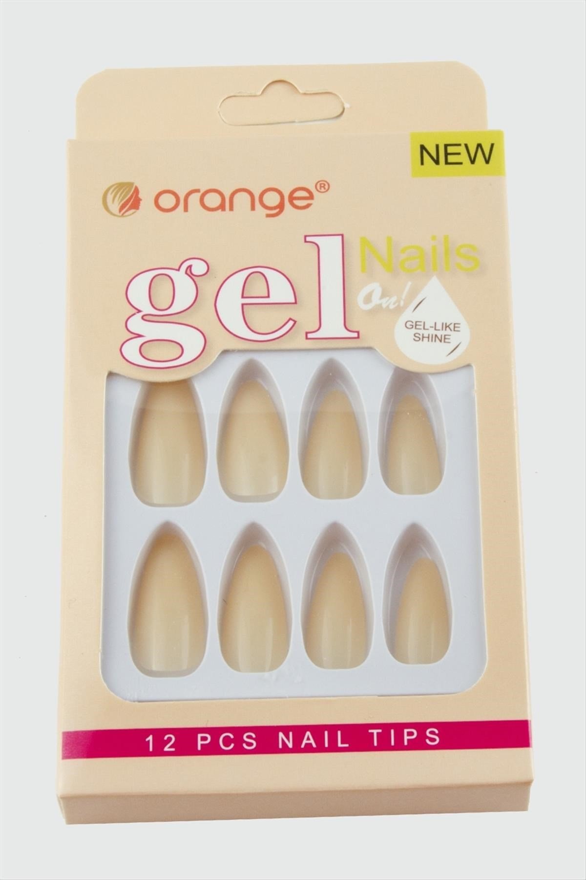 Orange Yapıştırıcılı Jel Takma Tırnak