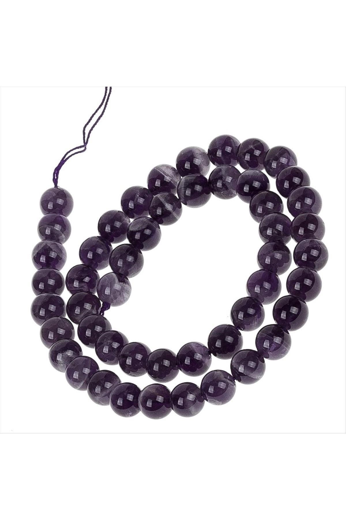 Orjinal Ametist Taşı Parlak 8 mm