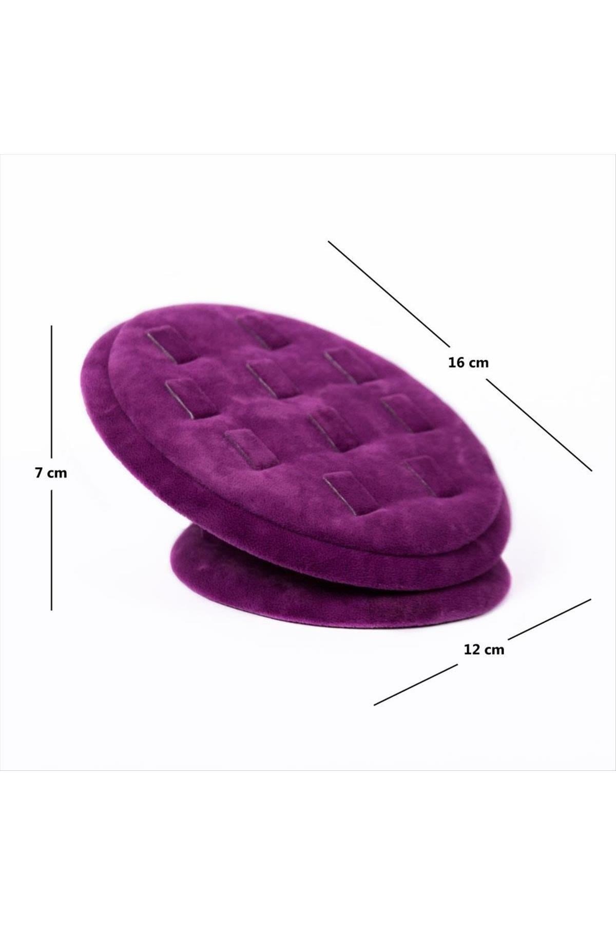 Oval Anfora Kumaş Kaplamalı Yüzük Standı