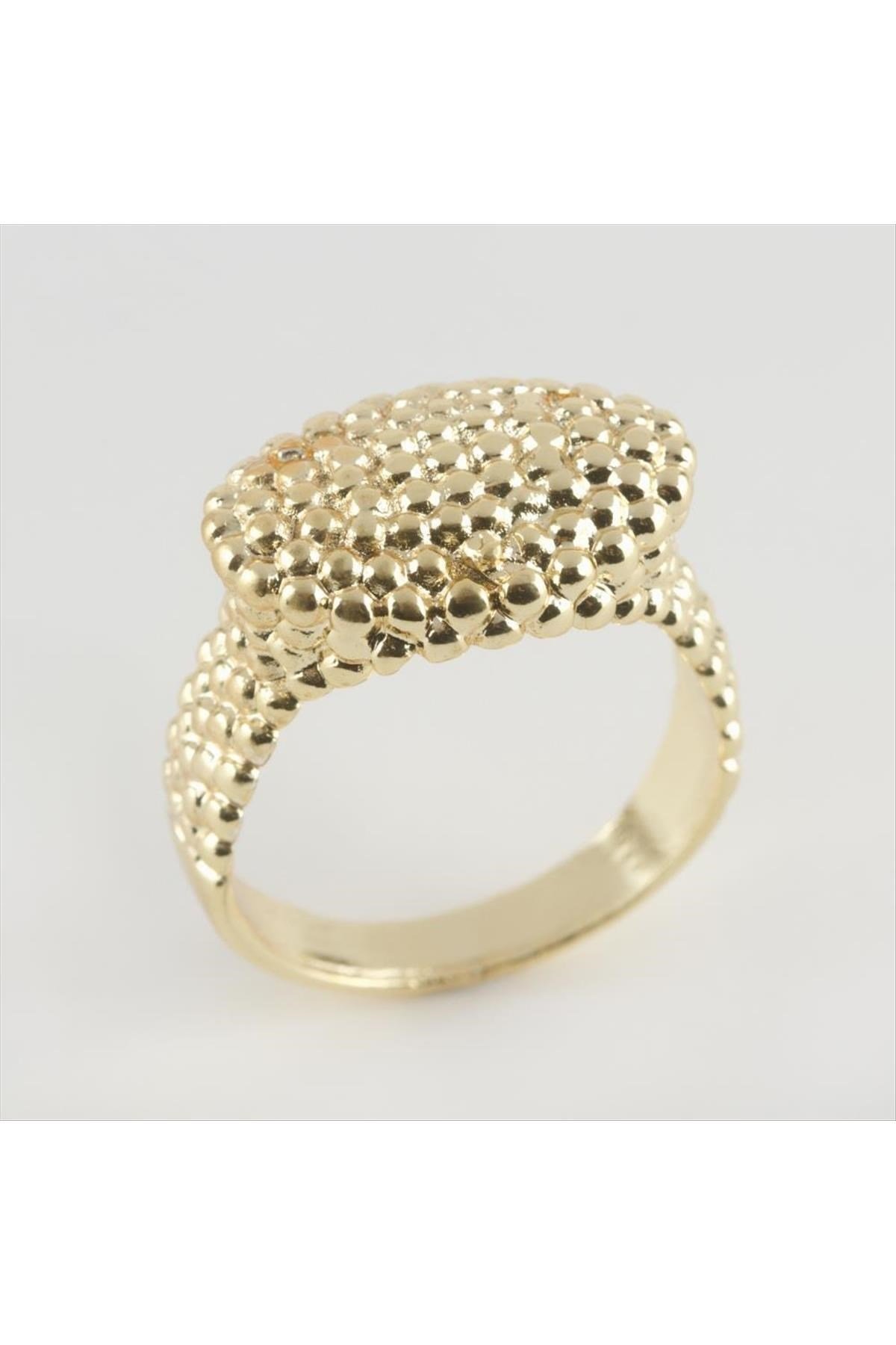 Oval Figürlü Metal Yüzük