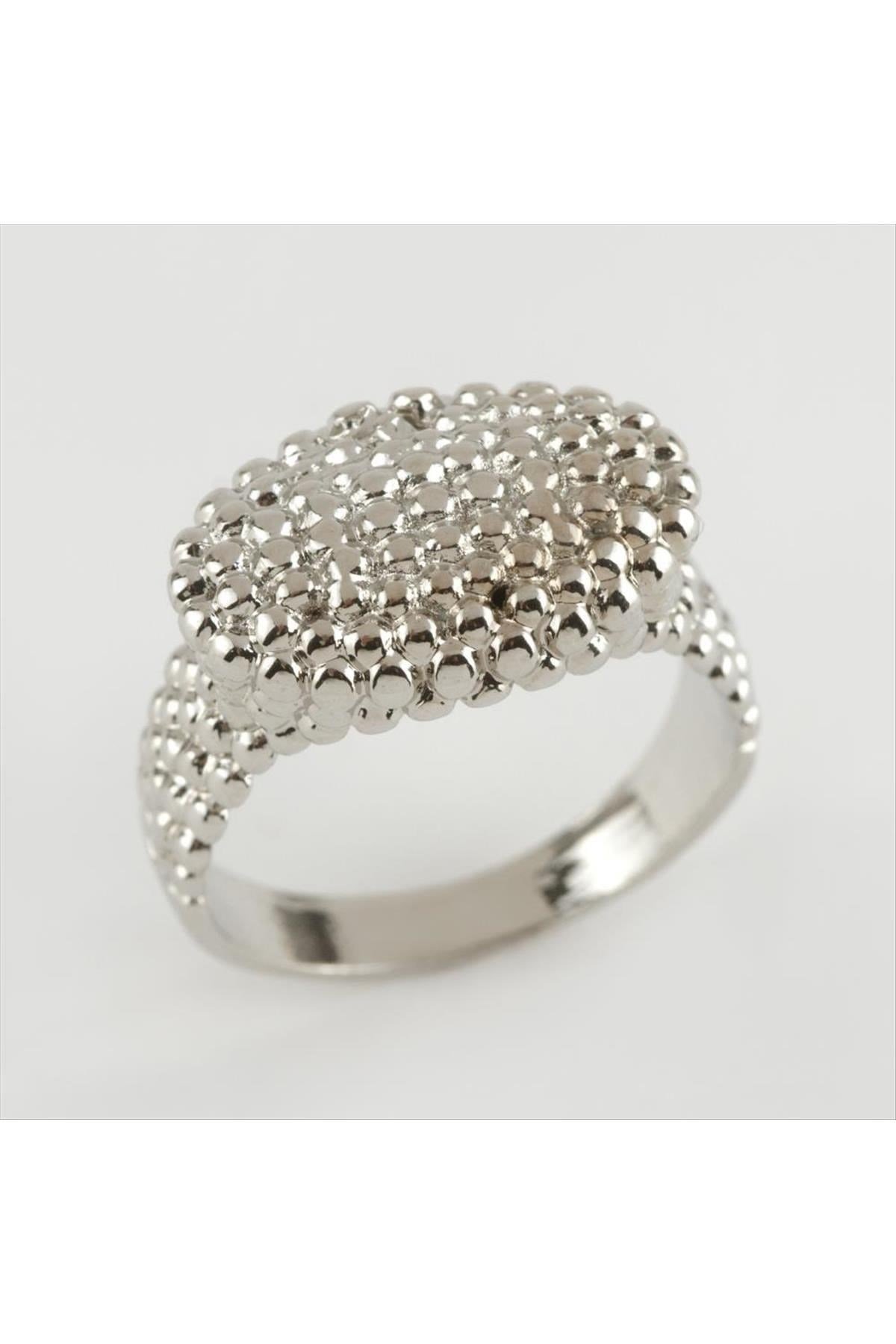 Oval Figürlü Metal Yüzük