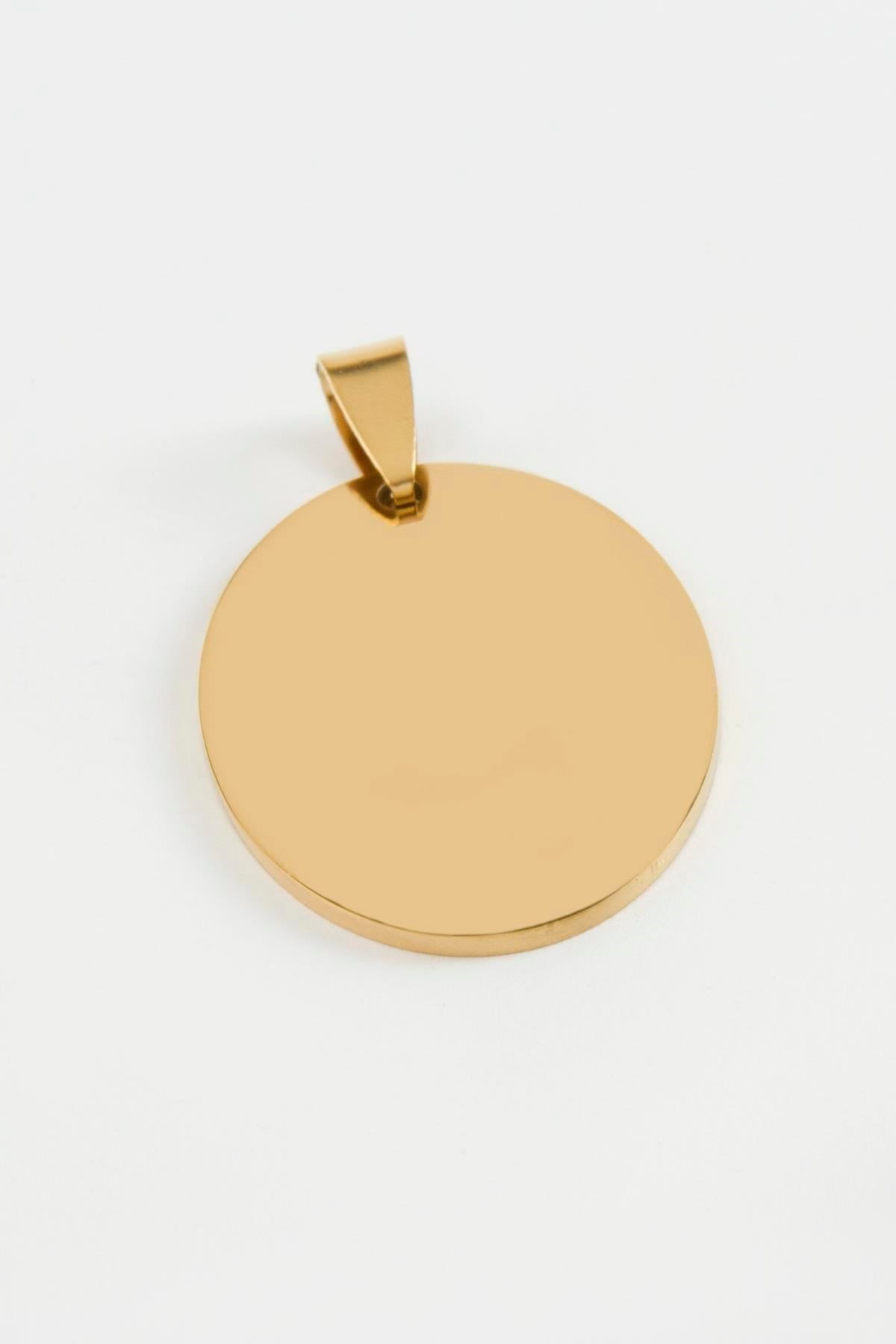 Oval İsim Yazılabilir Çelik Kolye Ucu 2,5*3,5 cm