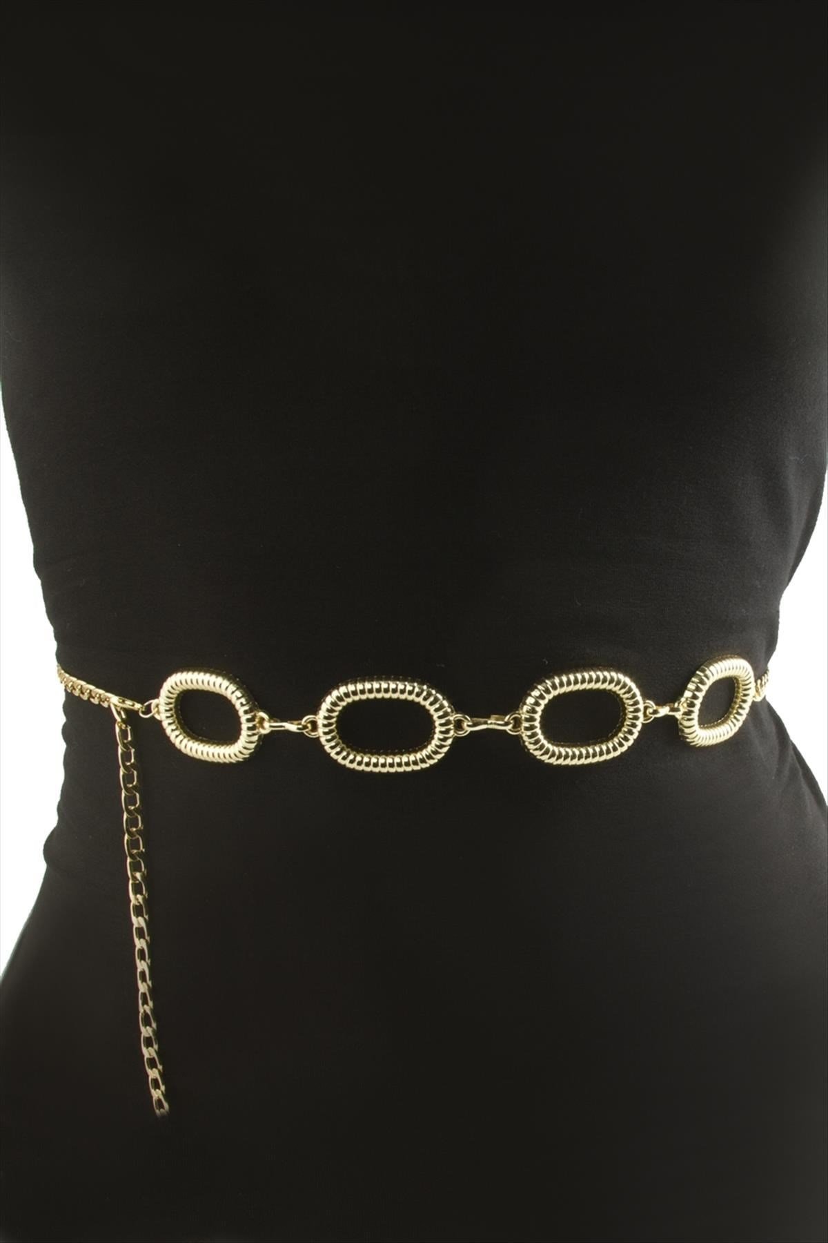Oval Metal Zincir Kemer