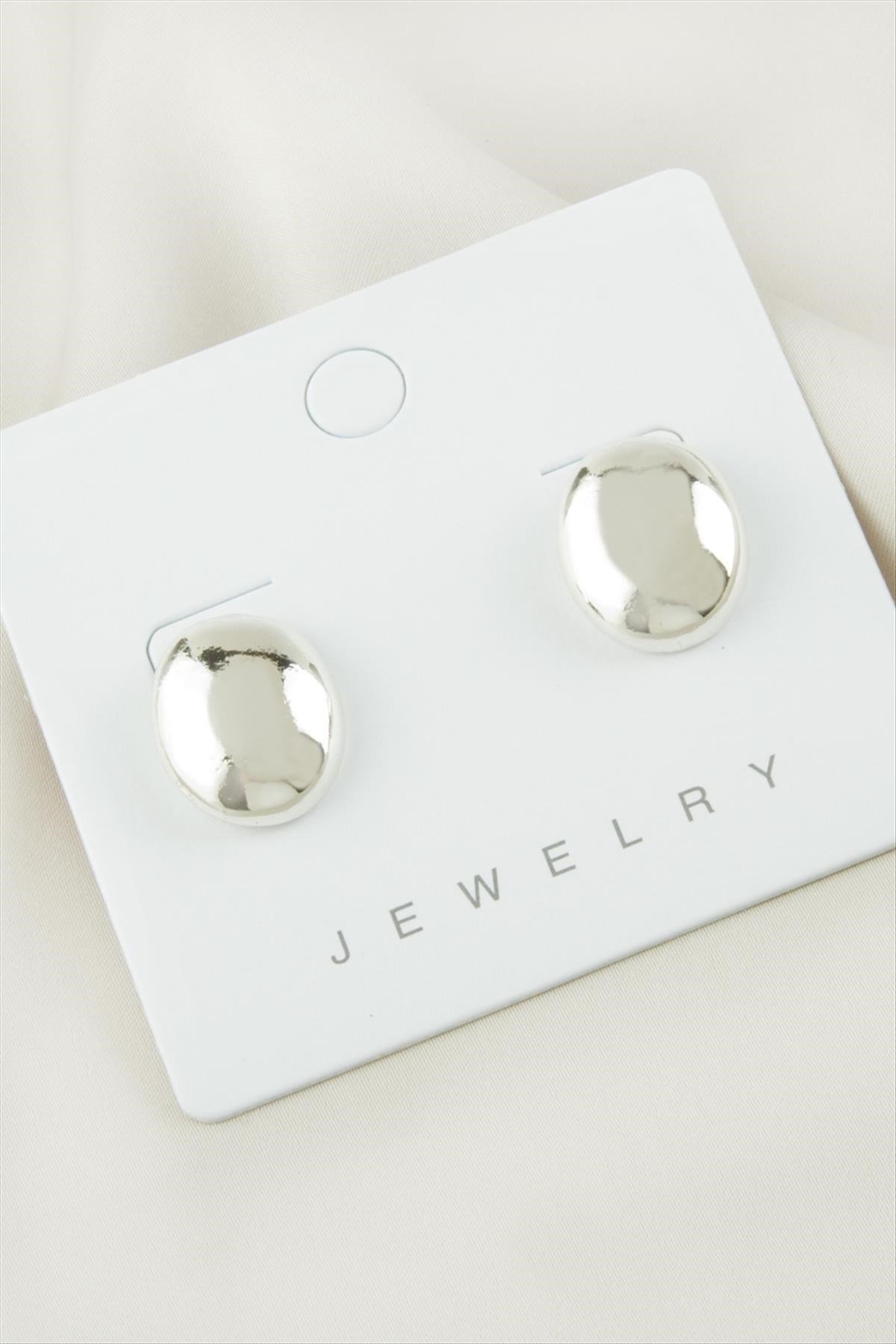 Oval Trend Metal Küpe