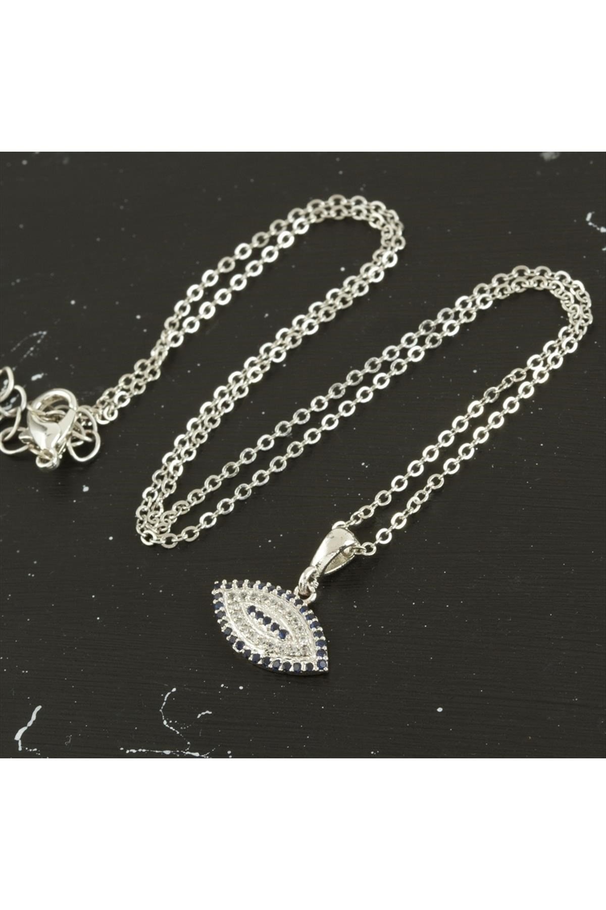 Oval Zirkon Taşlı Yeni Sezon Kolye
