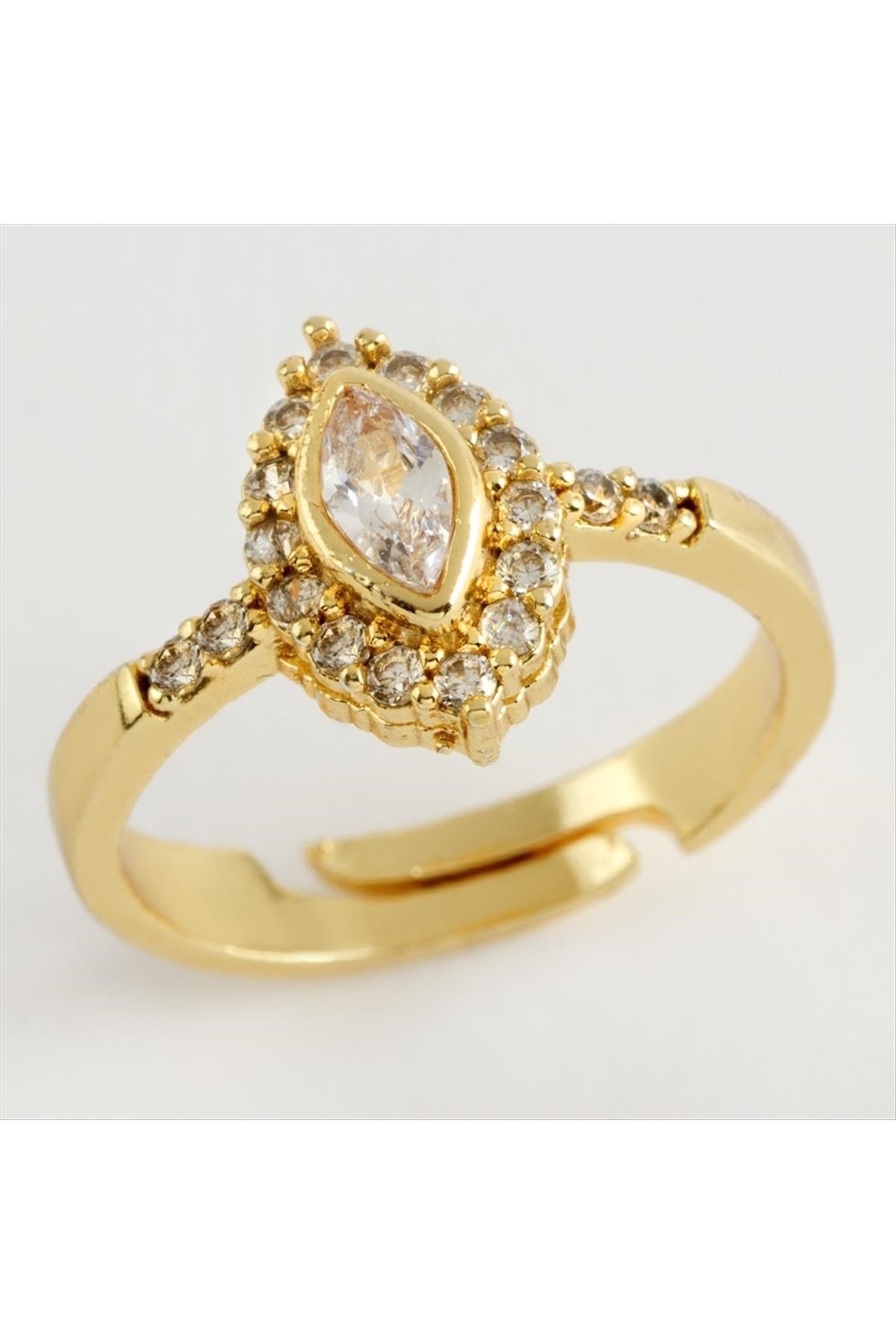 Oval Zirkon Taşlı Yüzük