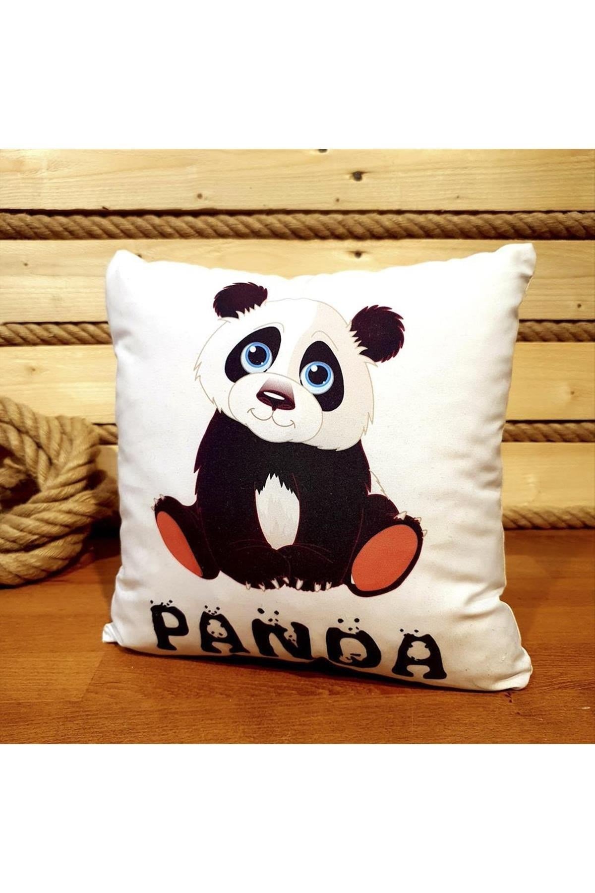 Panda Figürlü Puf Yastık