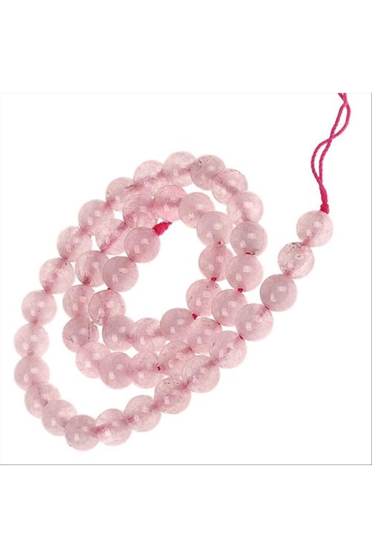 Pembe Kuvars Taşı Parlak 6 mm