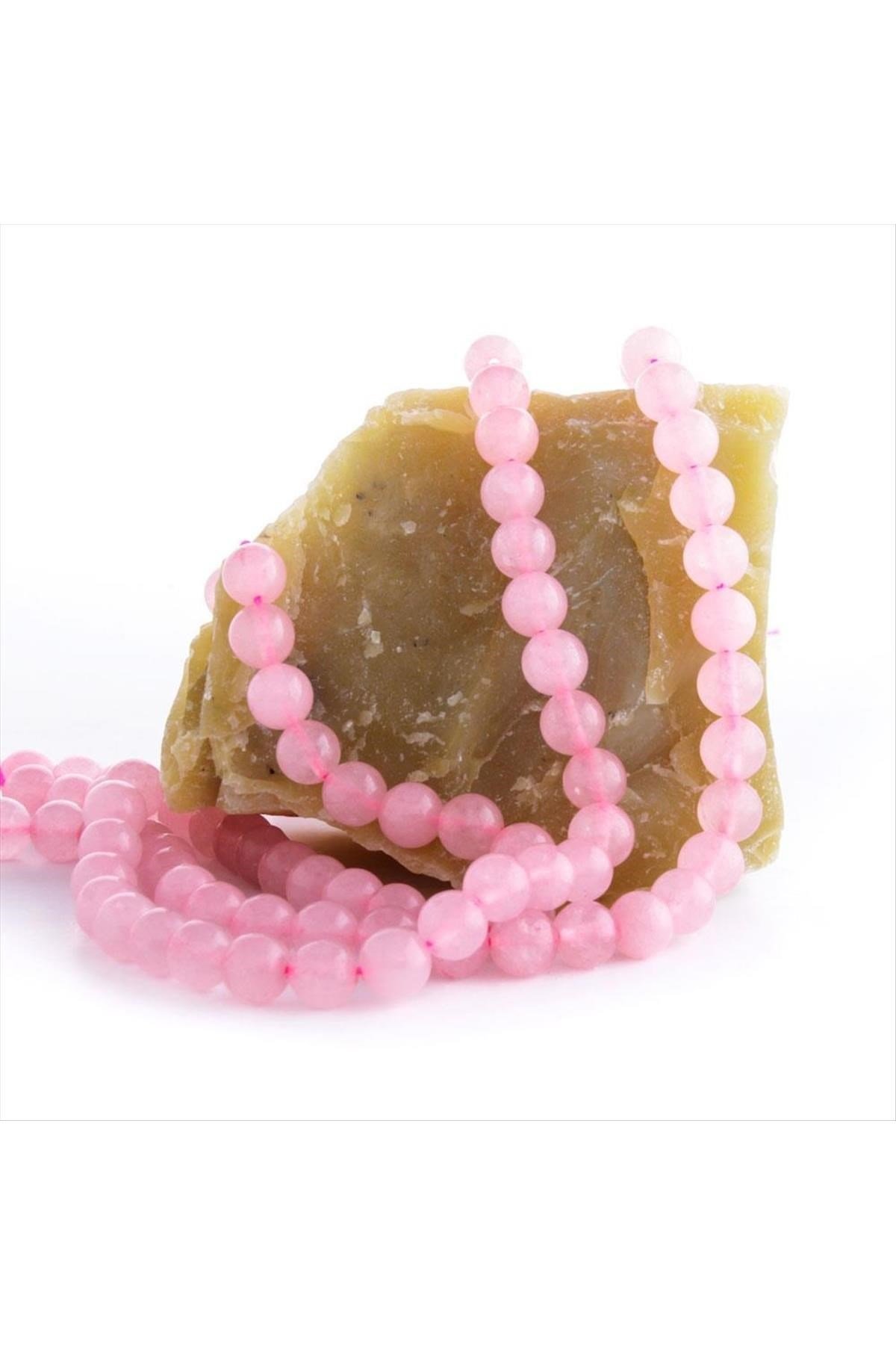Pembe Kuvars Taşı Parlak 6 mm