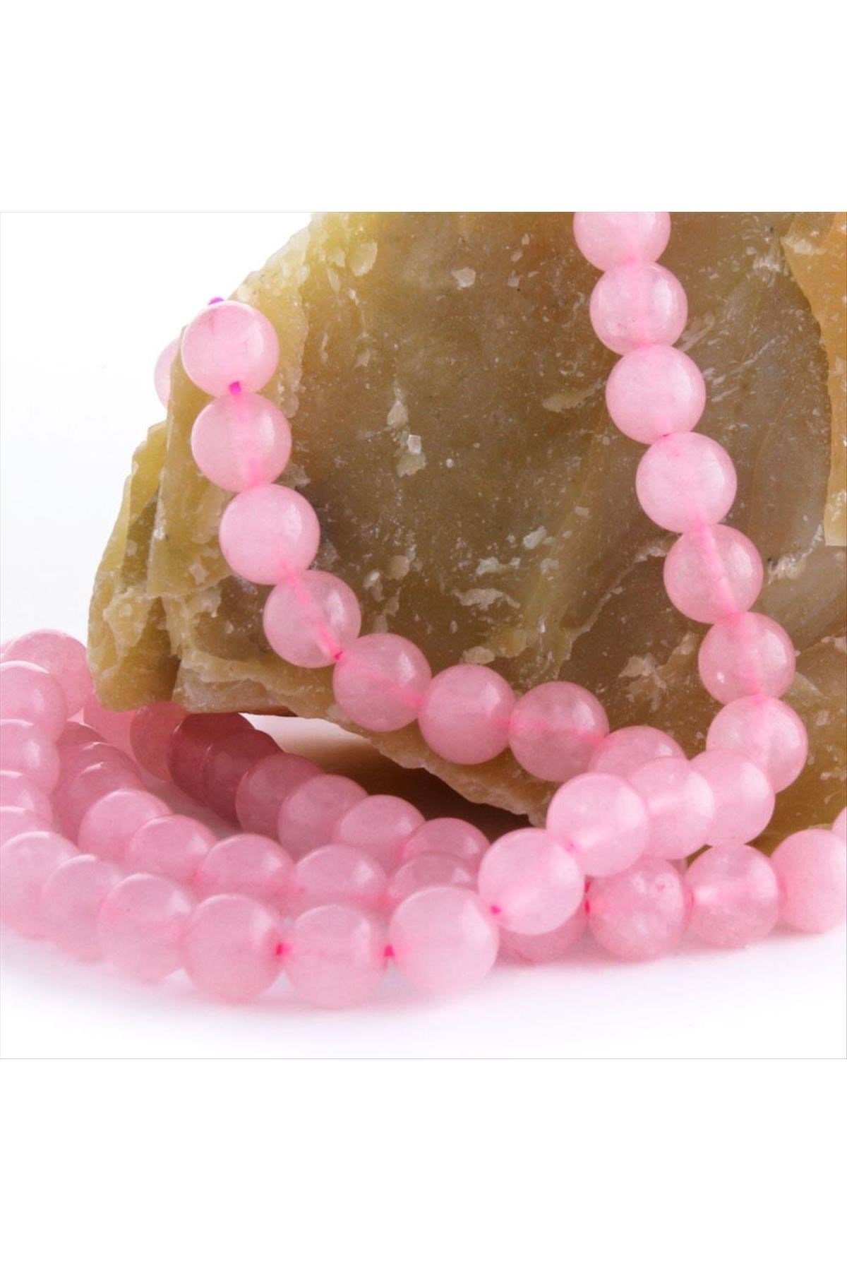 Pembe Kuvars Taşı Parlak 6 mm