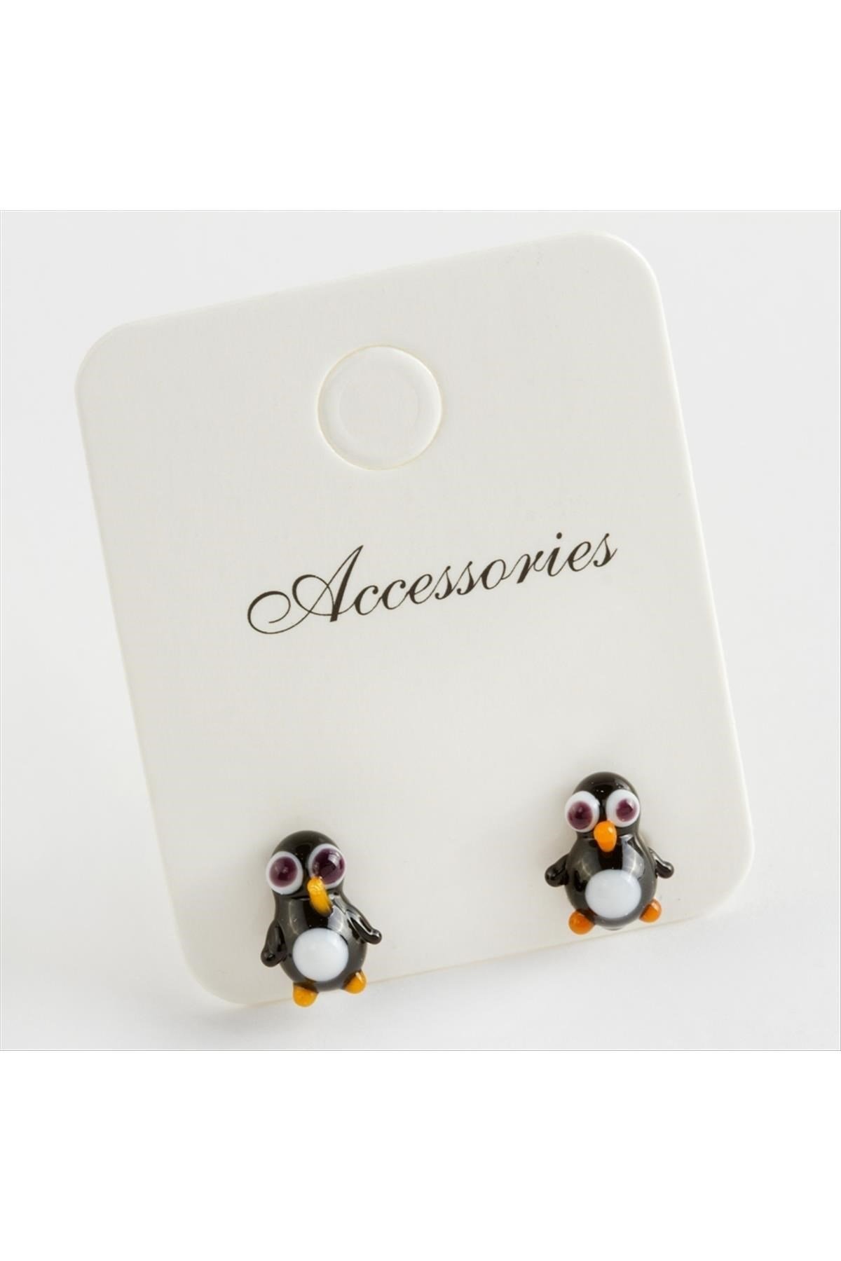 Penguen Cam Küpe