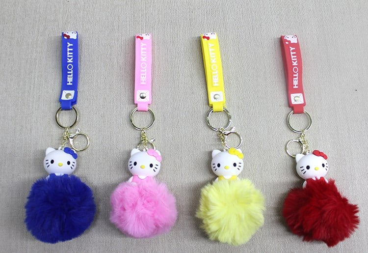 Ponponlu Hello Kitty Anahtarlık